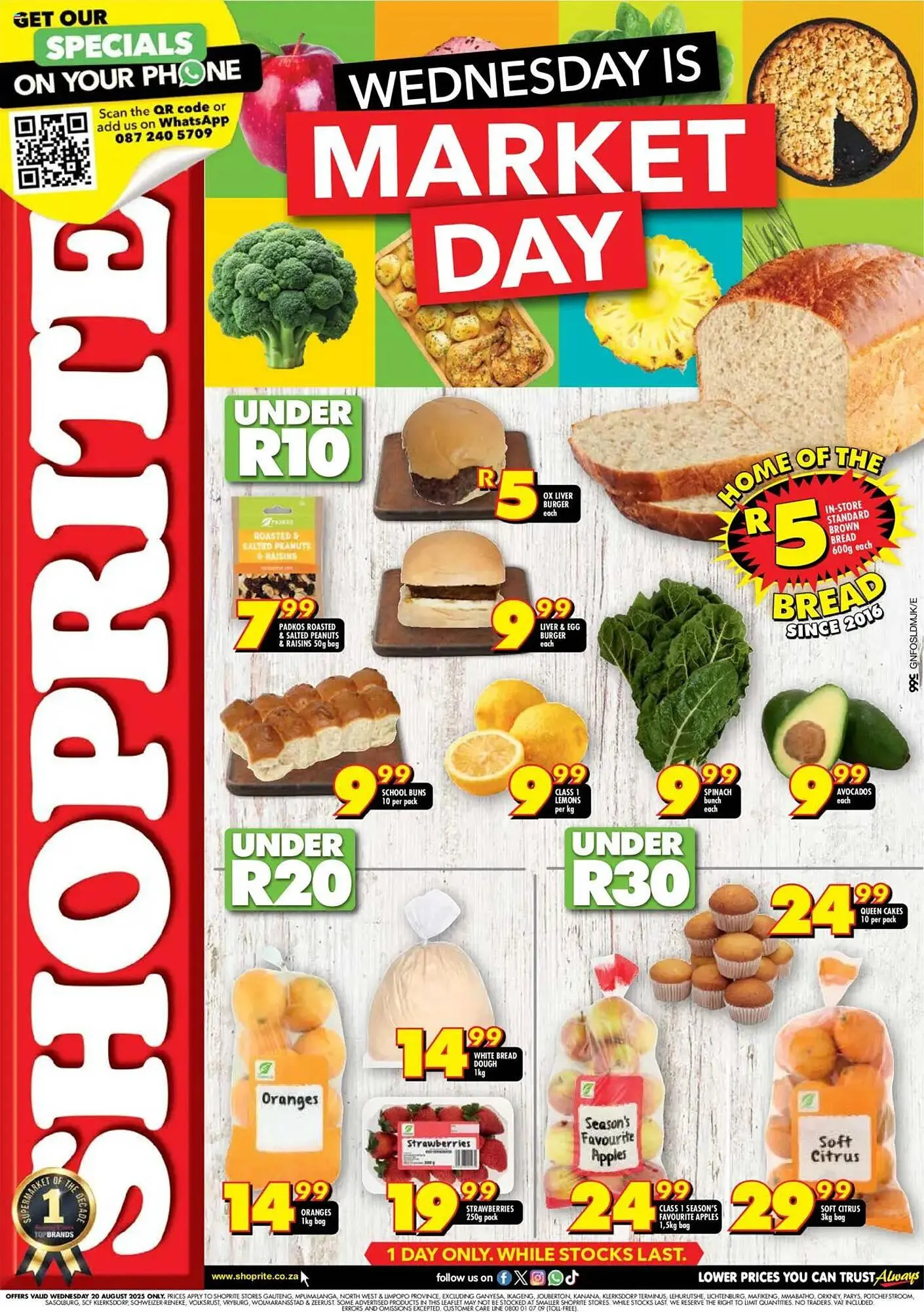 Shoprite catalogue from 20 August to 20 August 2025 - Catalogue Page 1