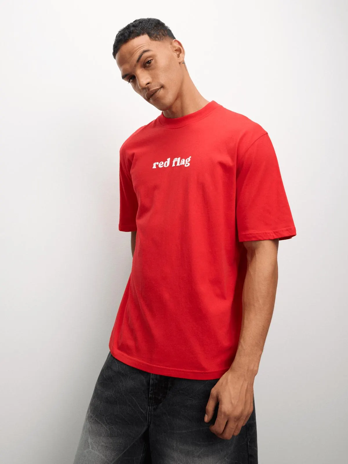 The FIX Men's Red Red Flag Graphic Top