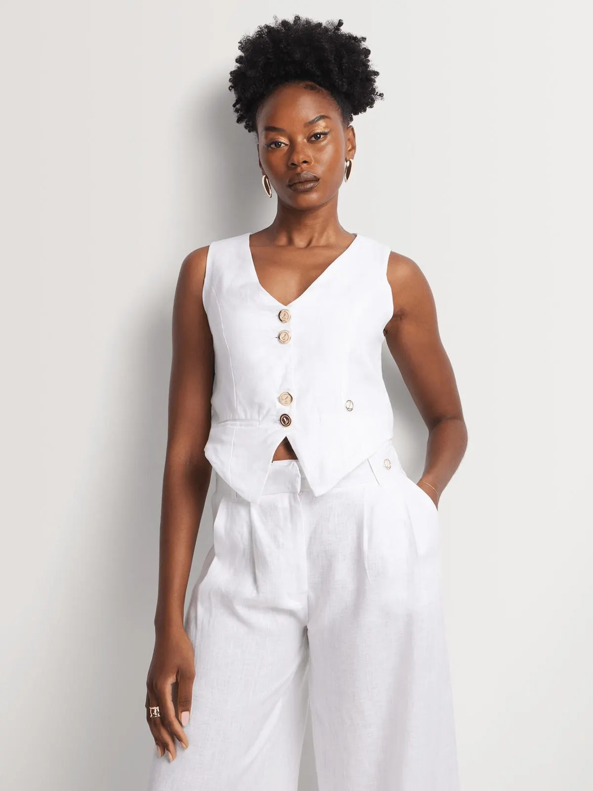 Luella Linen Waistcoat