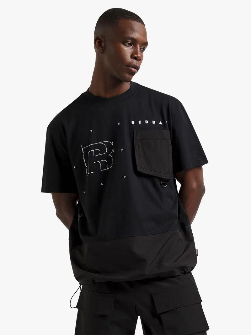 Redbat Men's Black Relaxed T-Shirt