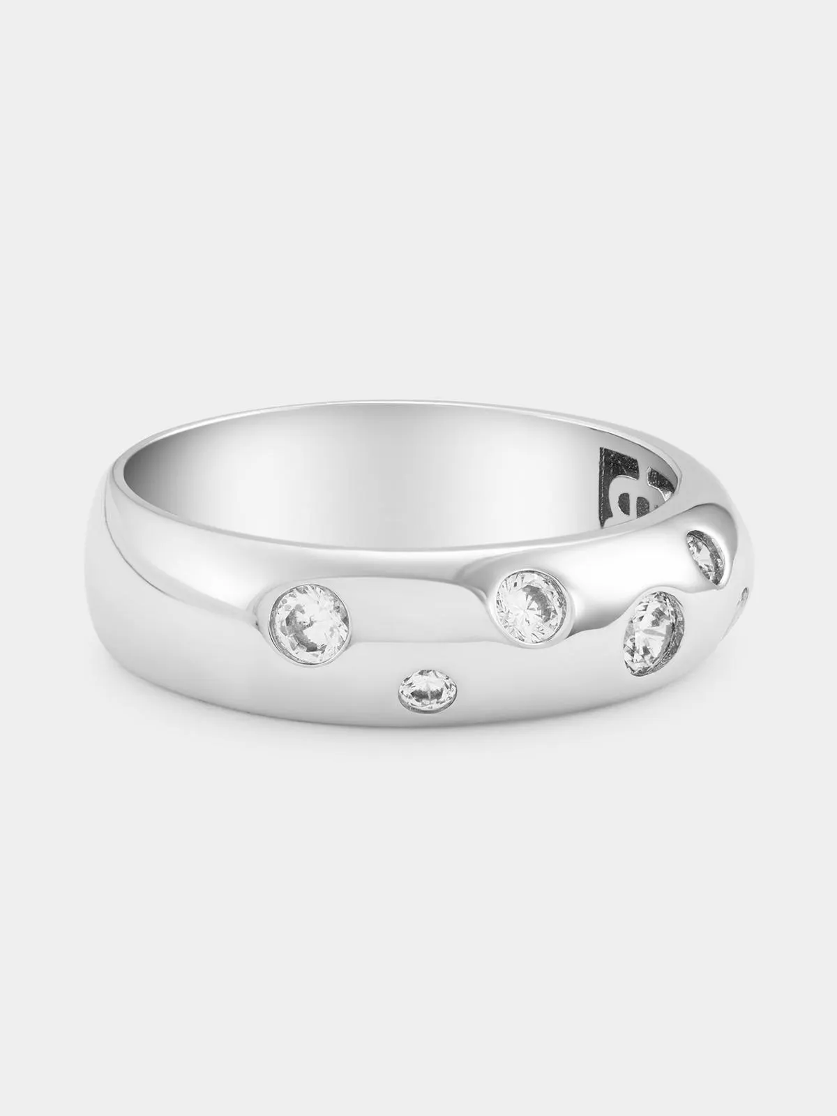 Cheté Sterling Silver Cubic Zirconia Multi-Stone Flush Ring