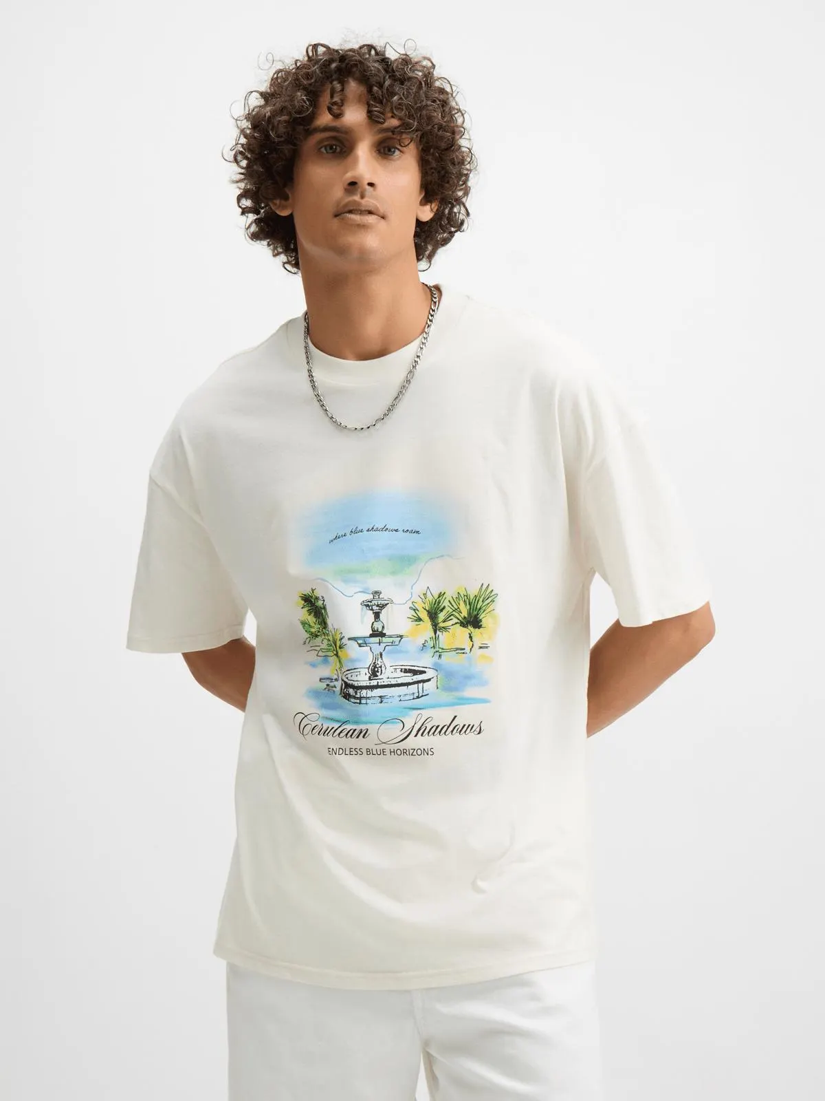 Jet Men’s Miami Ecru Graphic T-shirt