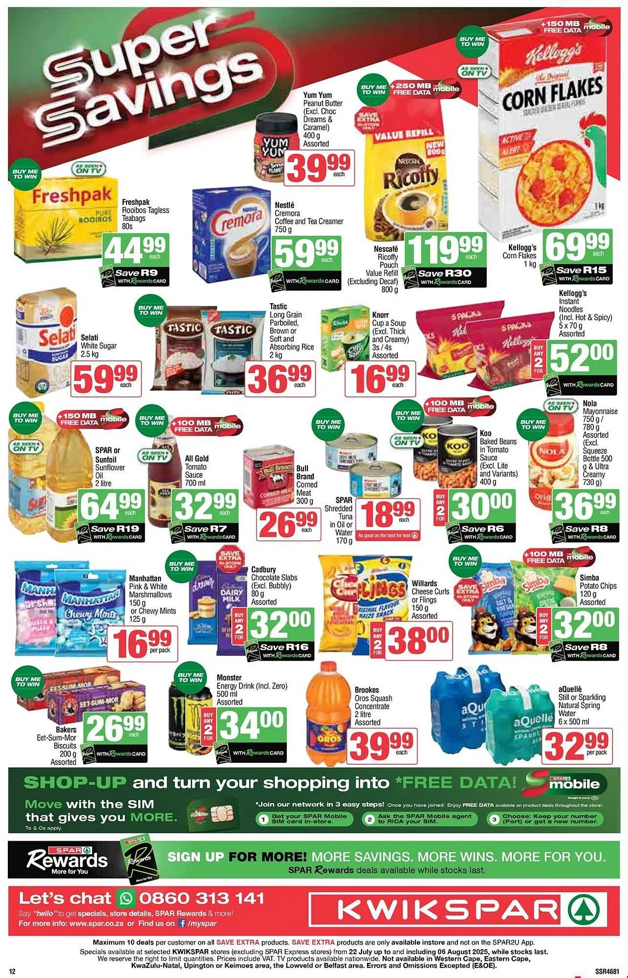 KwikSpar catalogue from 24 July to 6 August 2025 - Catalogue Page 1