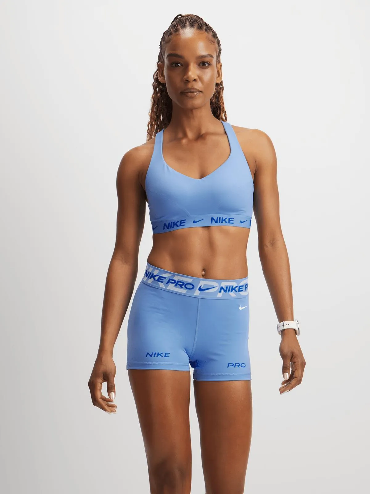 Nike Pro Womens Dri-Fit 3 Inch Royal Pulse/Glacier Shorts