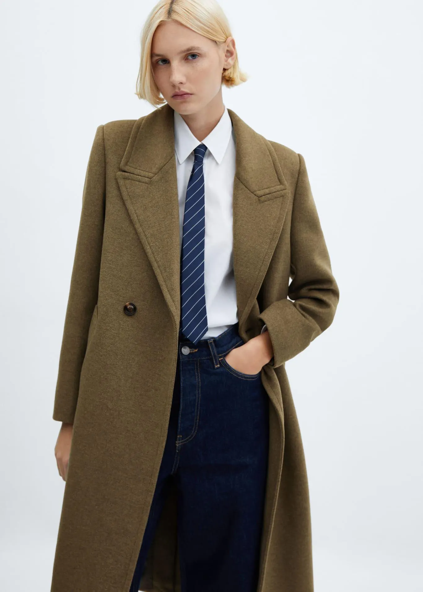 Lapels wool coat