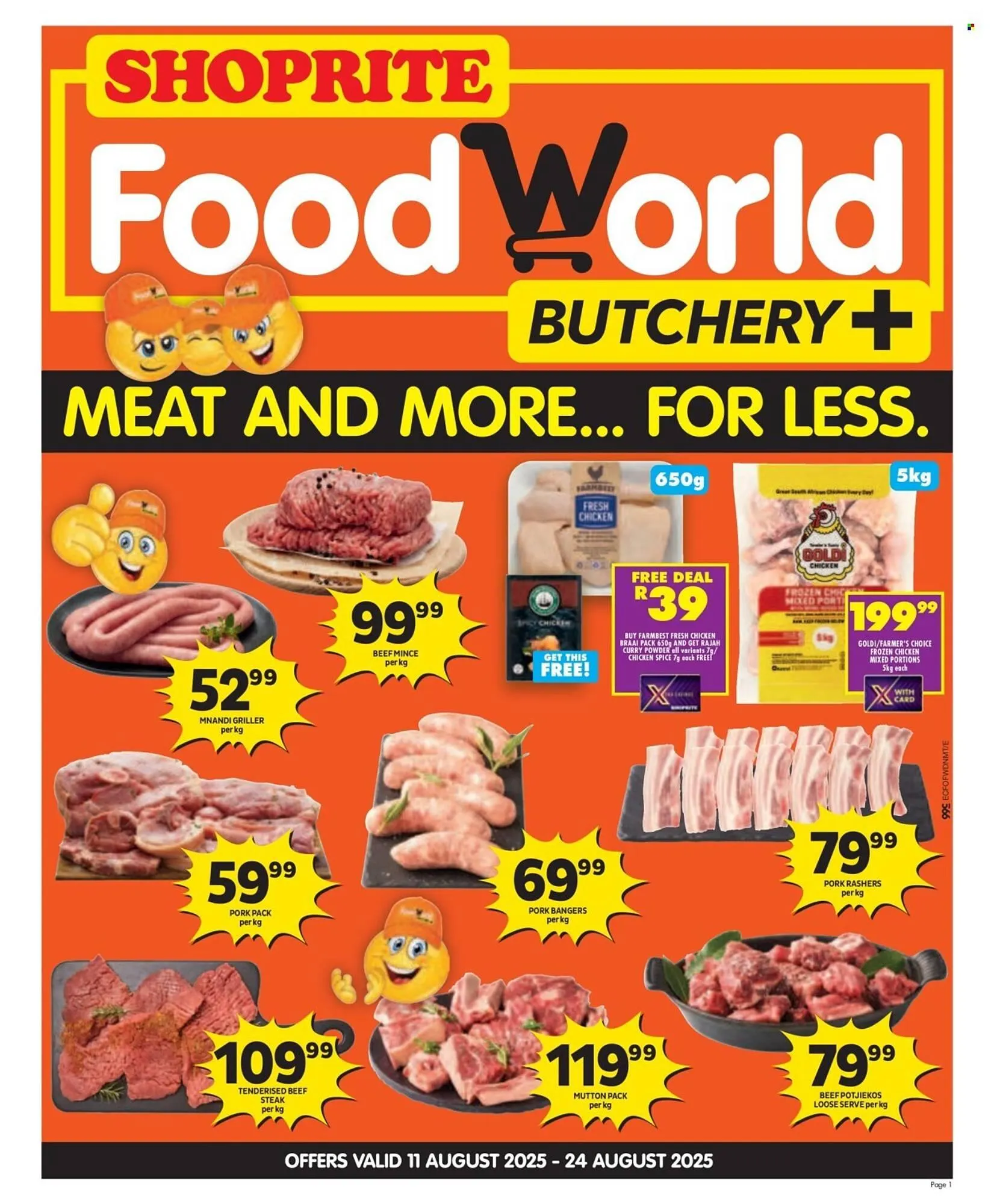 Shoprite catalogue from 11 August to 24 August 2025 - Catalogue Page 1