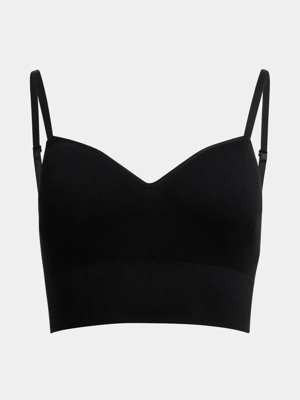 Jet Women's Black Single Black Moulded Crop Bra