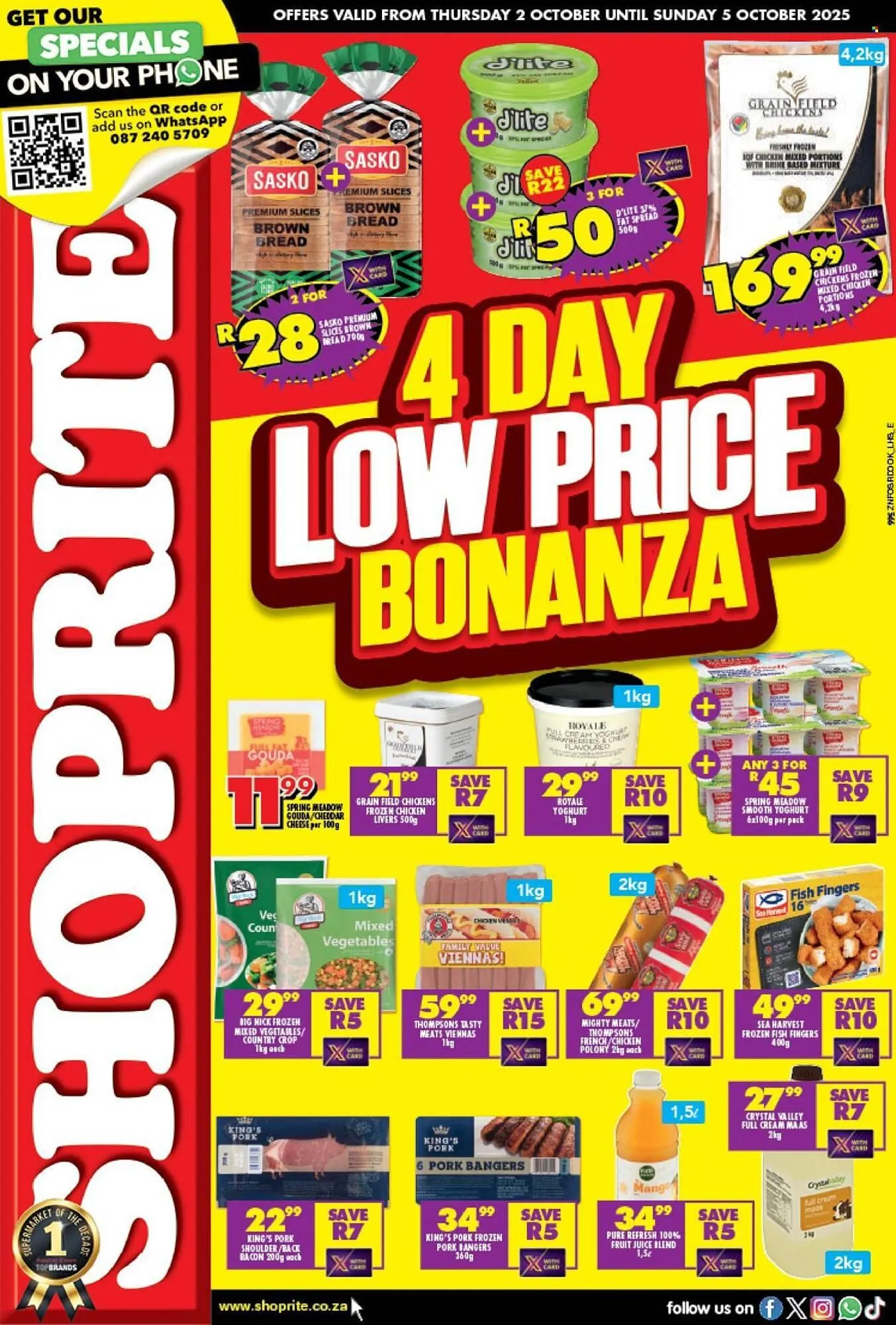 Shoprite catalogue from 2 October to 5 October 2025 - Catalogue Page 1