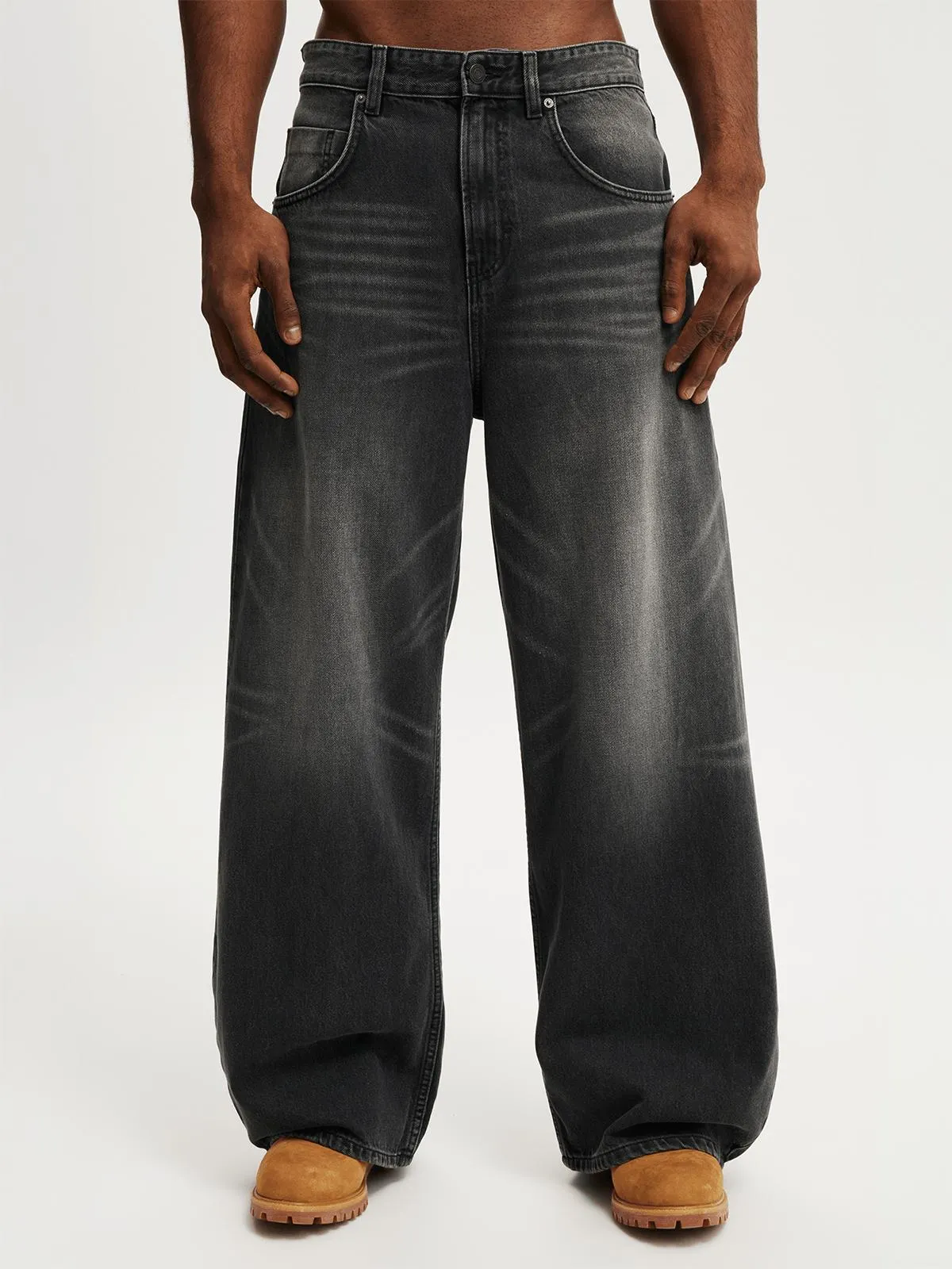 Men's Cotton On Black Super Baggy Balloon Jeans