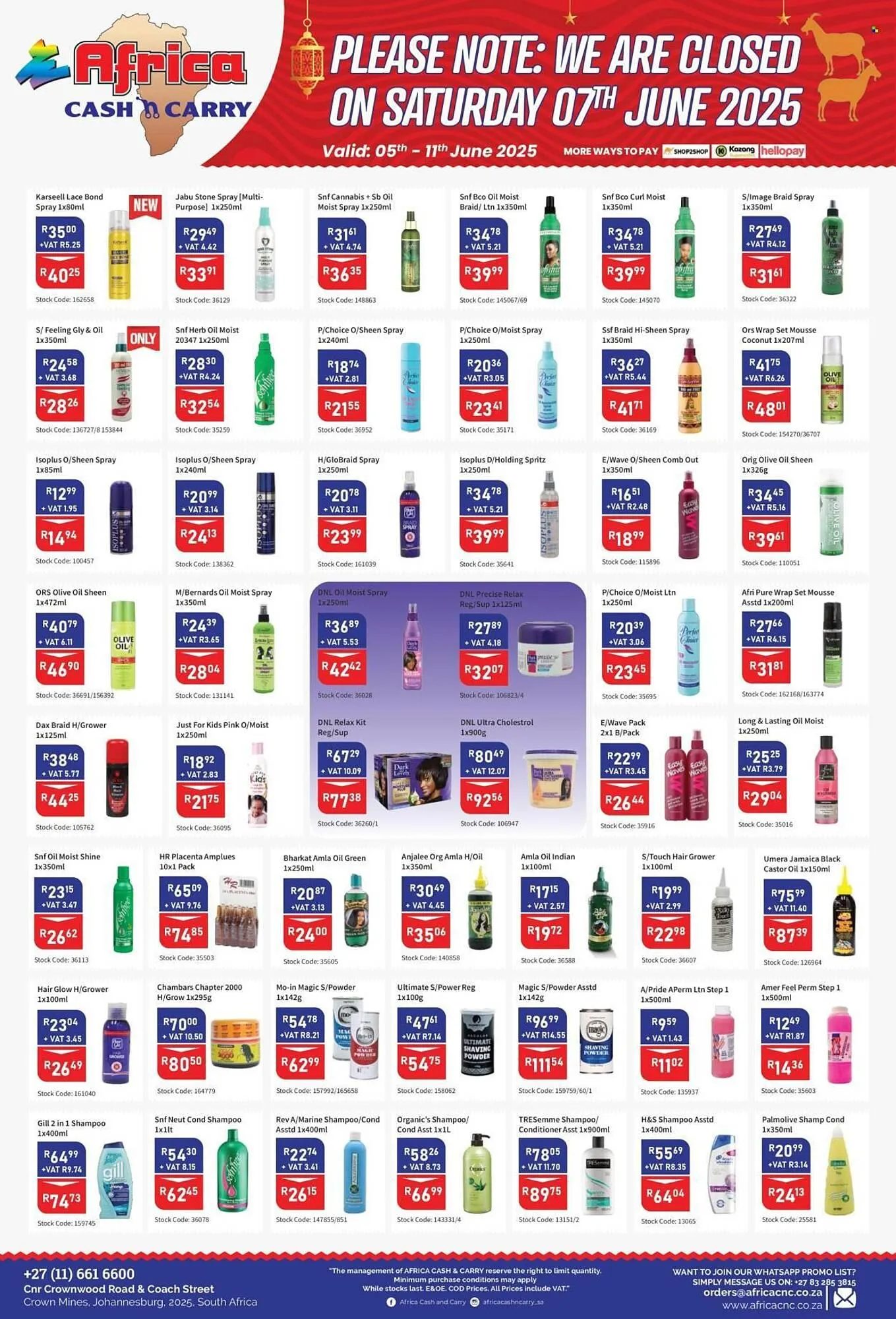 Africa Cash and Carry catalogue from 5 June to 11 June 2025 - Catalogue Page 1