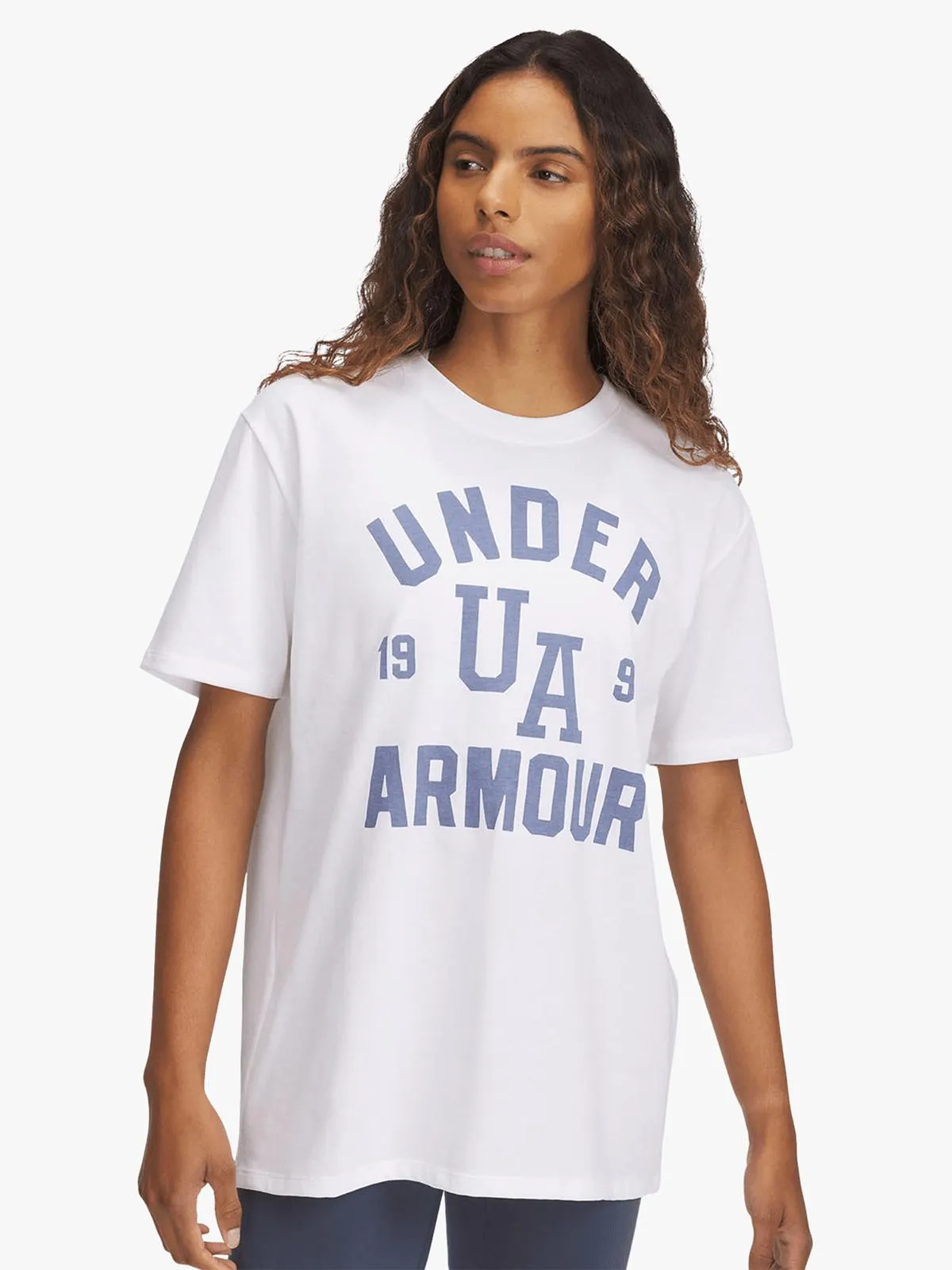 Under Armour Womens Heavyweight Collegiate White Tee