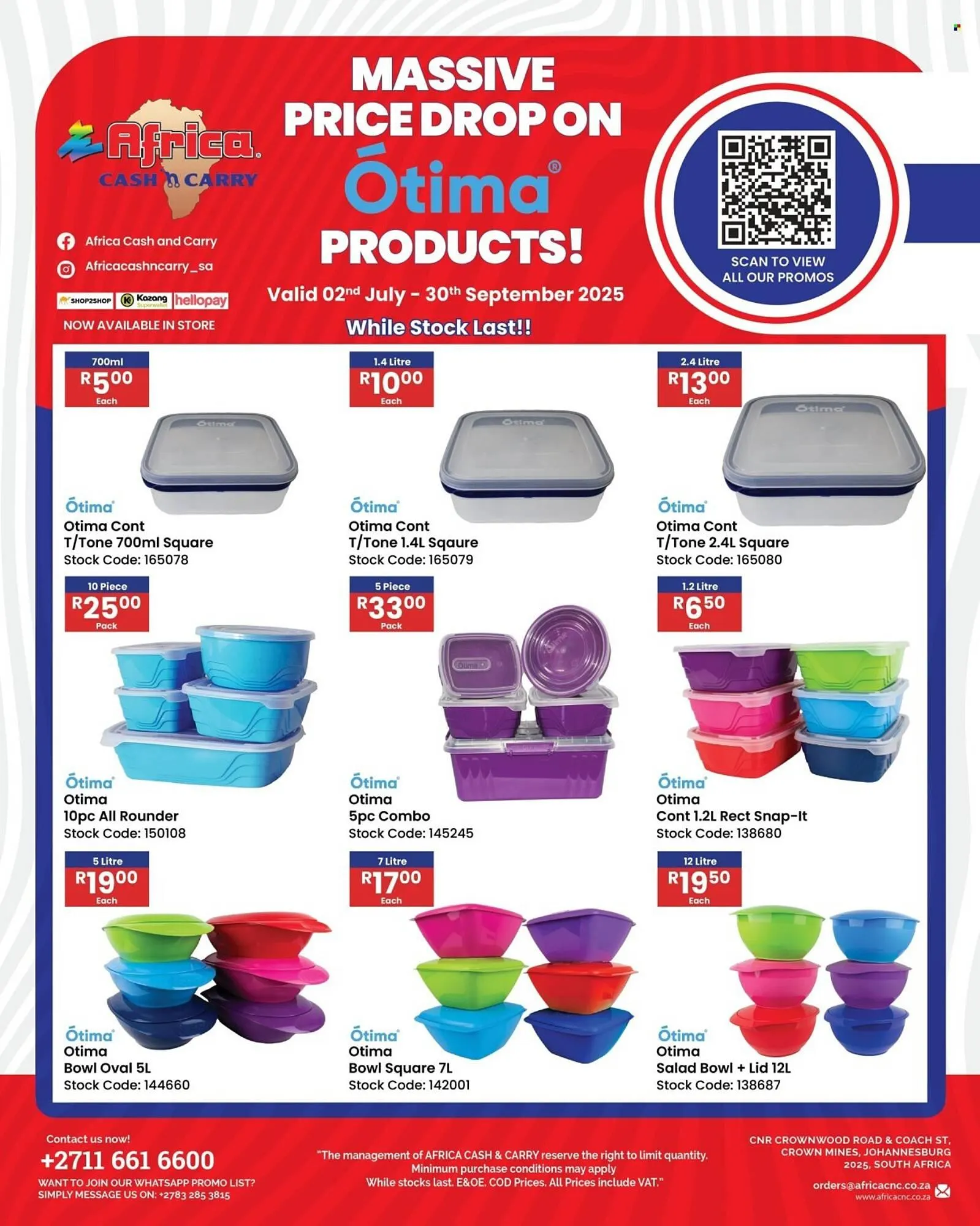 Africa Cash and Carry catalogue from 2 July to 30 September 2025 - Catalogue Page 1
