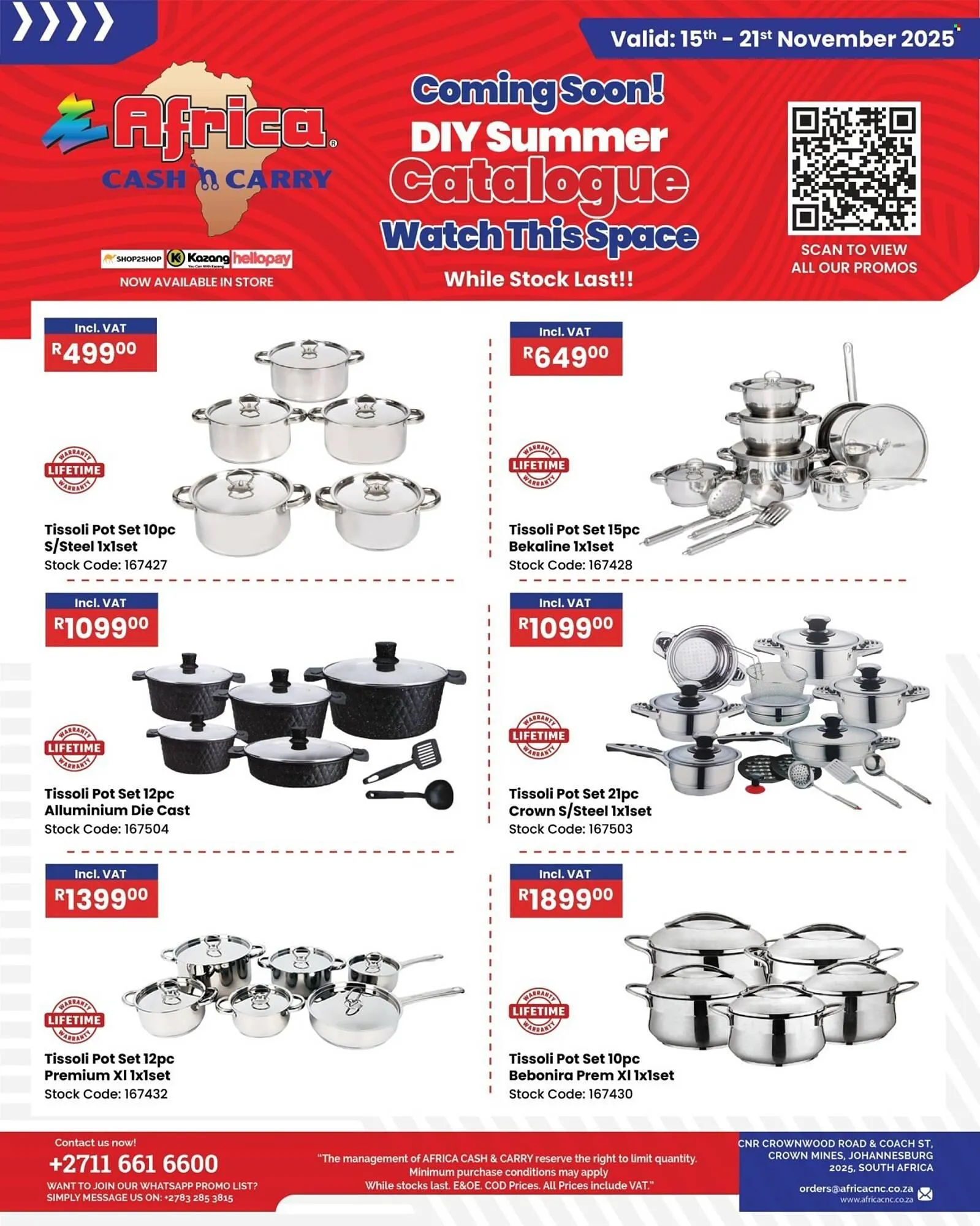 Africa Cash and Carry catalogue from 15 November to 21 November 2025 - Catalogue Page 1