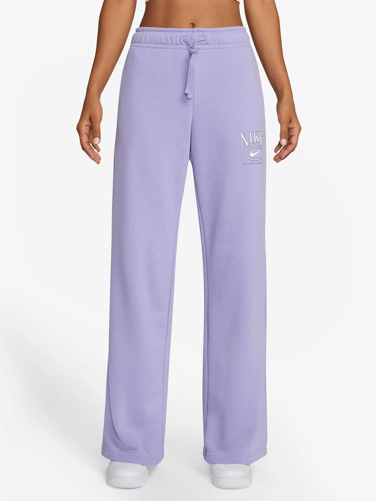 Nike Womens Sportswear Club Fleece Graphic Lilac Pants