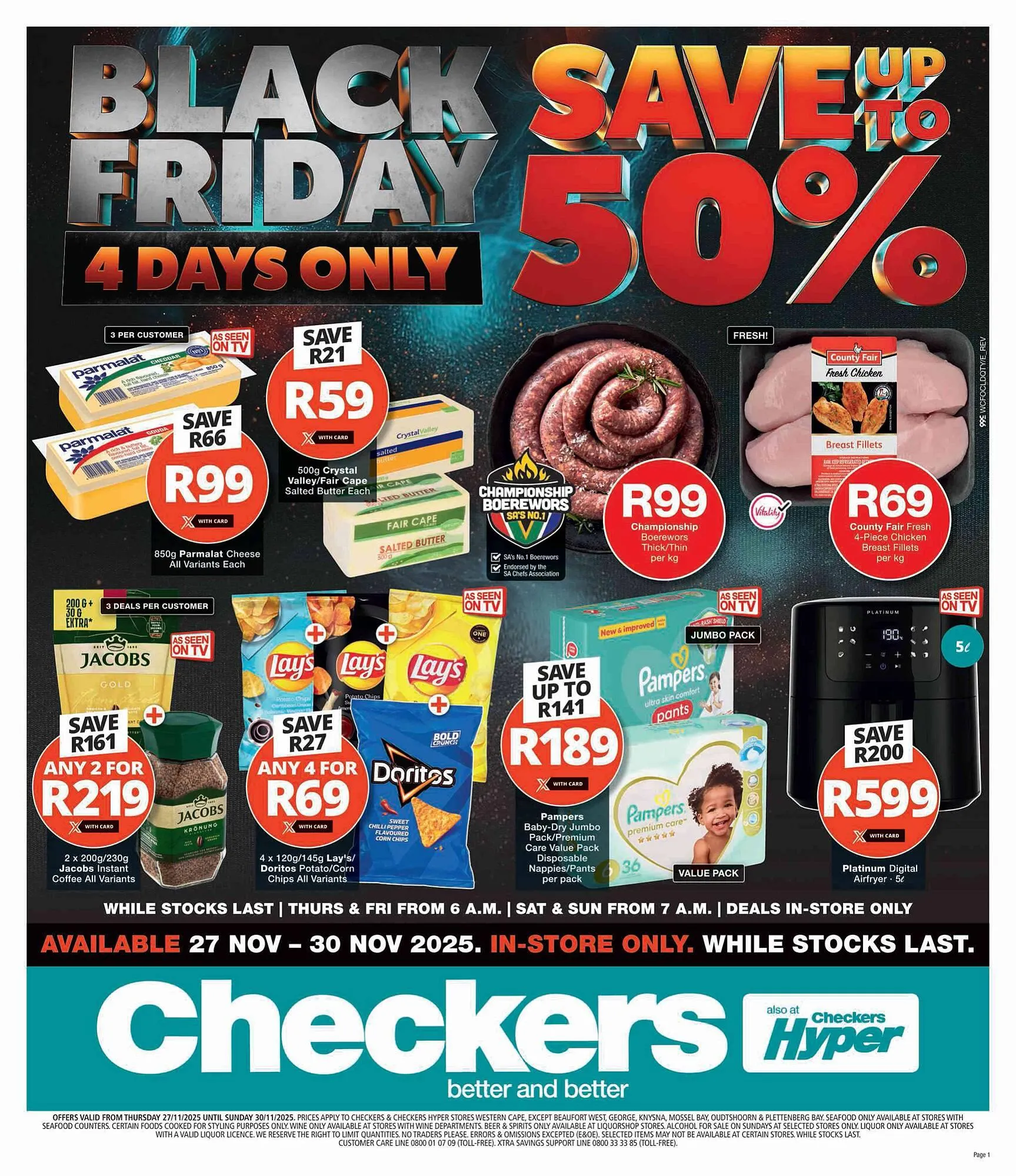 Checkers catalogue from 27 November to 30 November 2025 - Catalogue Page 1