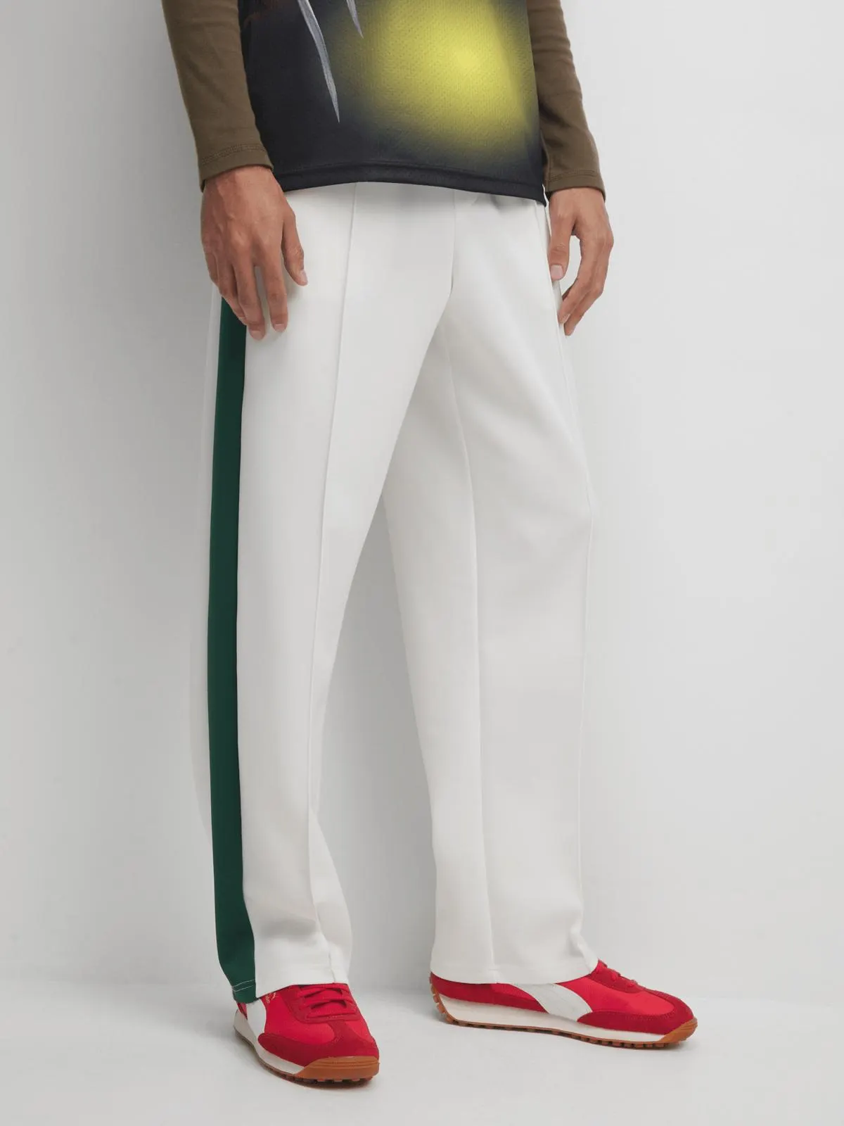 The FIX Men's White Co-Ord Track Pants
