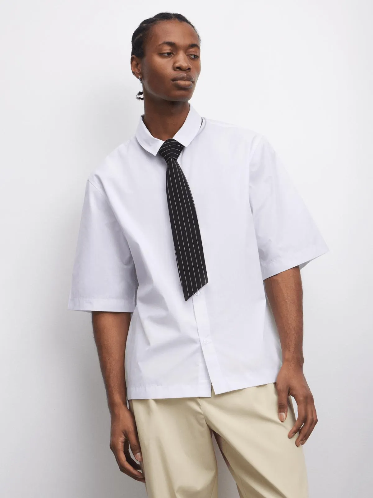 The FIX Men's White Shirt With Tie