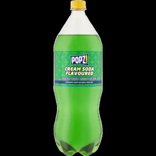 Popz Cream Soda Flavoured Soft Drink 2L