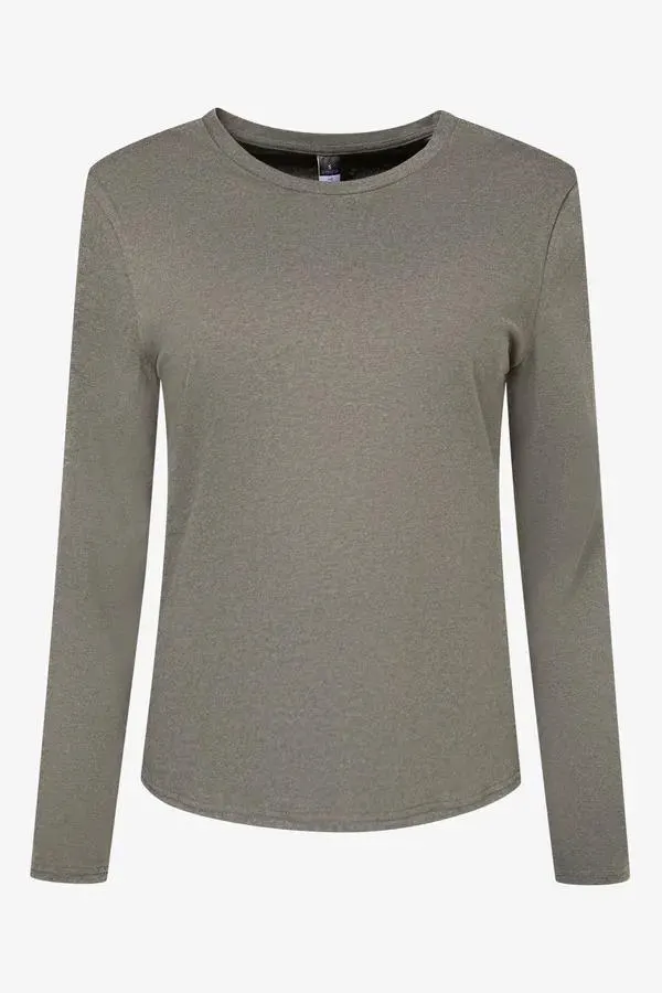 Long sleeve crew neck t-shirt green