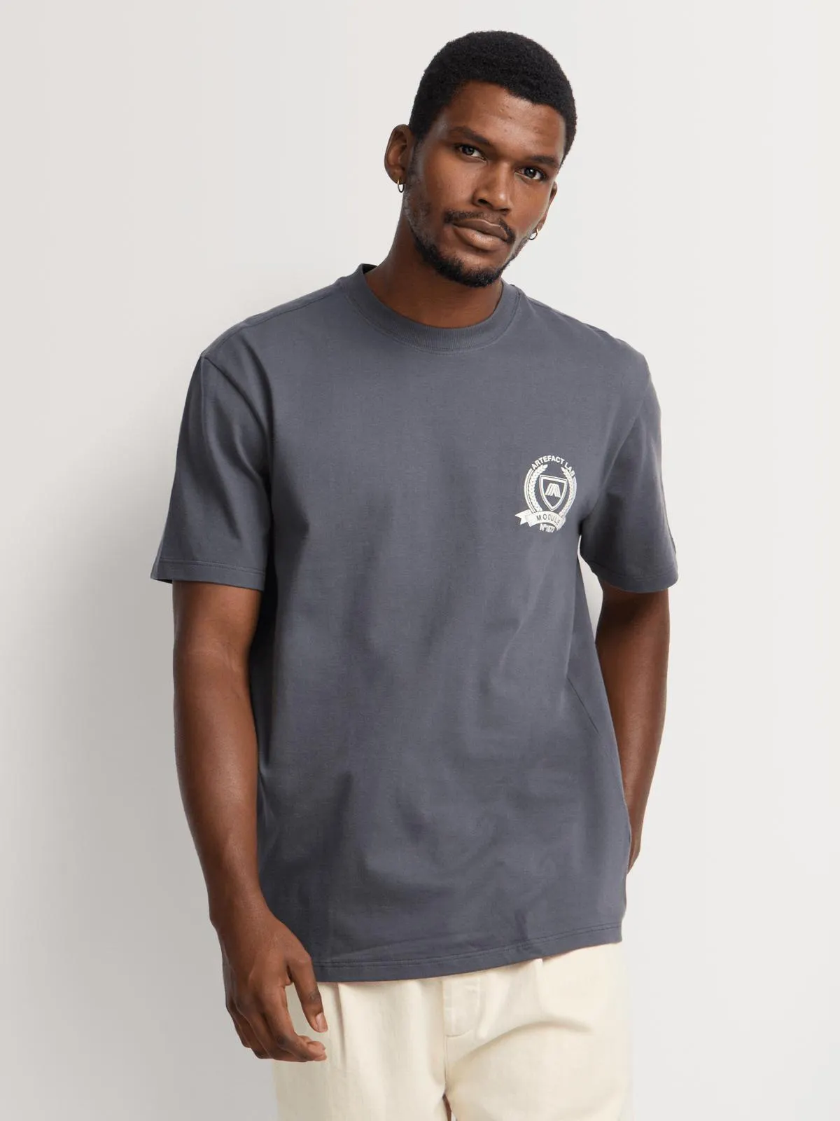 Markham Men's Relaxed Fit Mocha Graphic T-Shirt