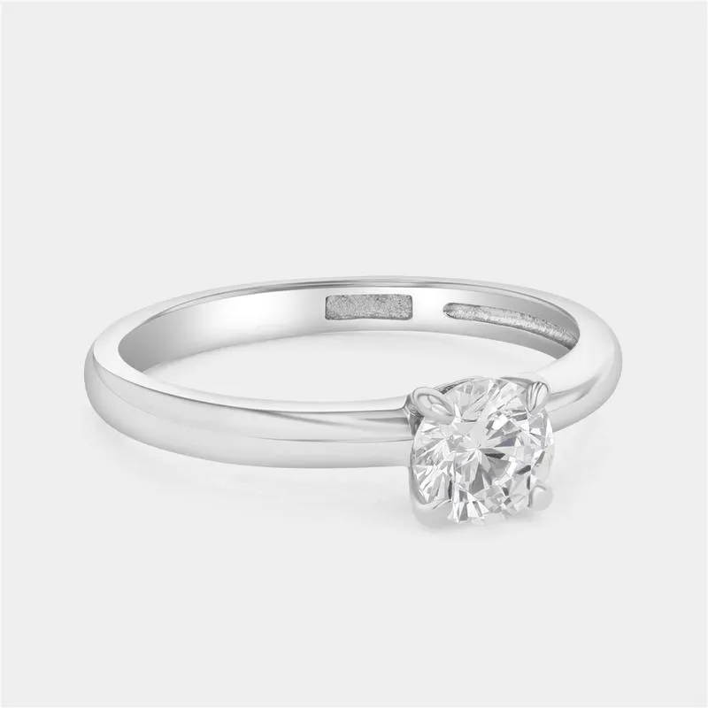 Sterling Silver Moissanite Solitaire Ring