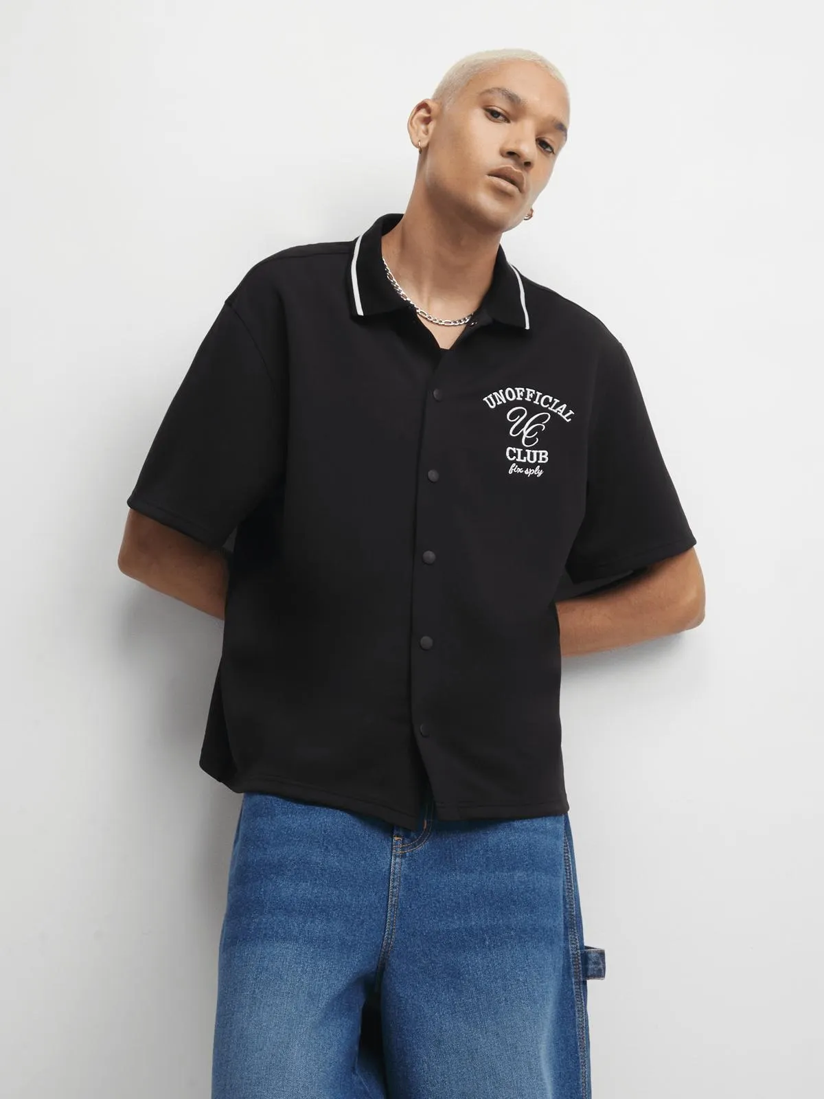 The FIX Men's Black Preppy Shirt