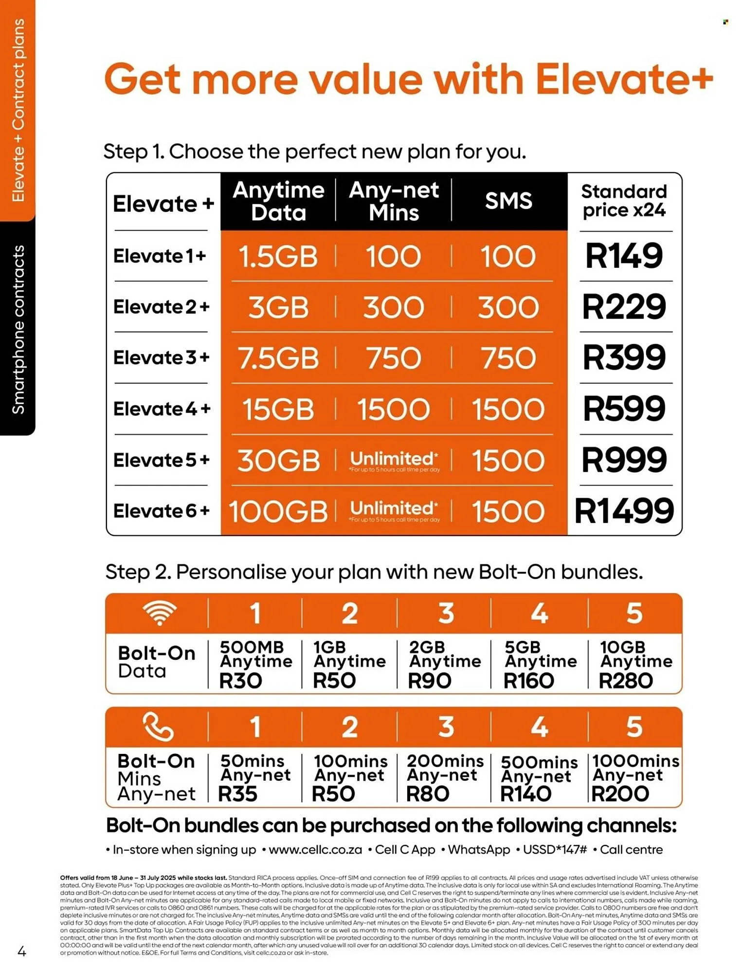 Cell C catalogue from 18 June to 31 July 2025 - Catalogue Page 4