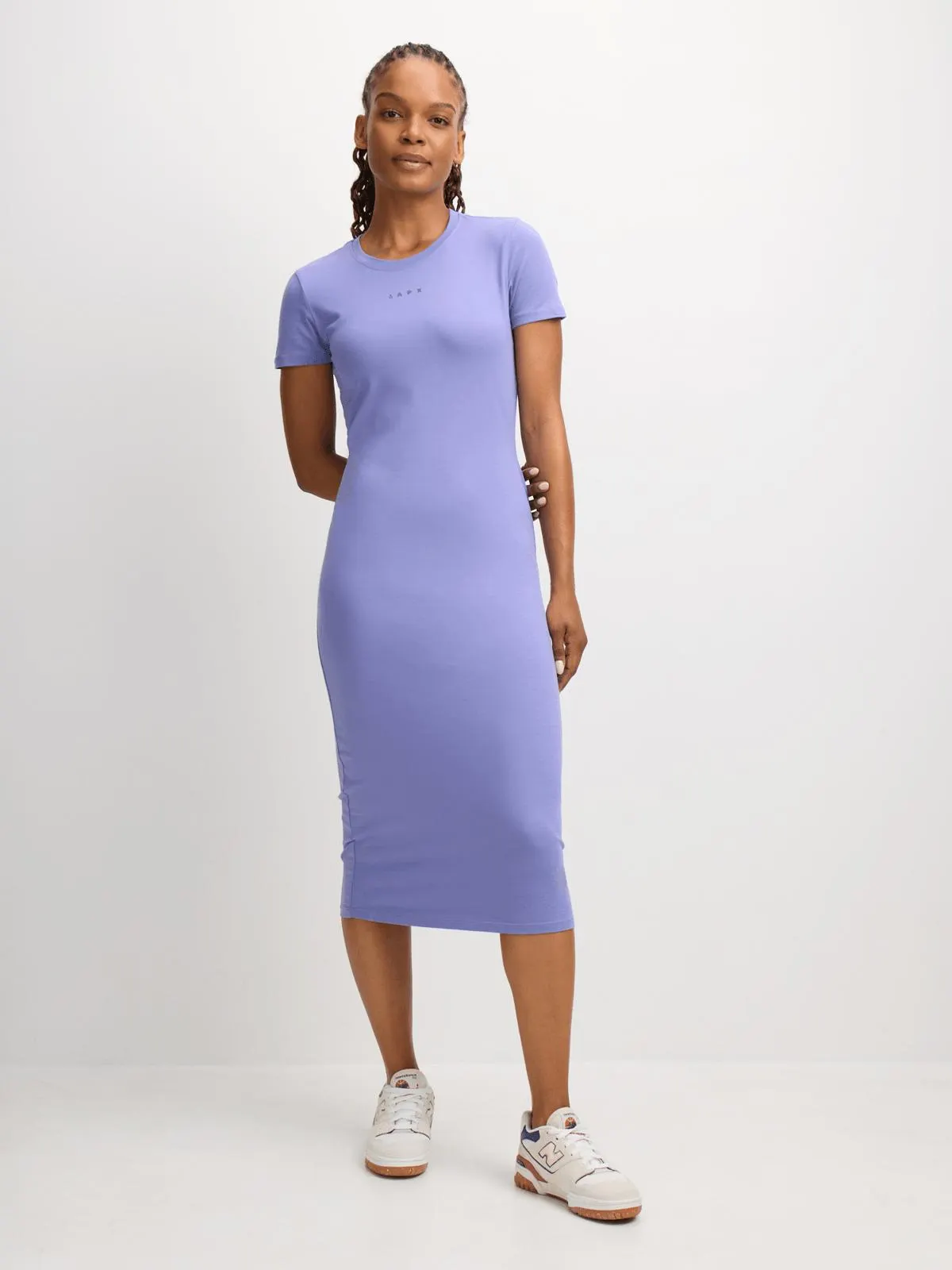 Women's APX Cotton Lycra Lilac Dress