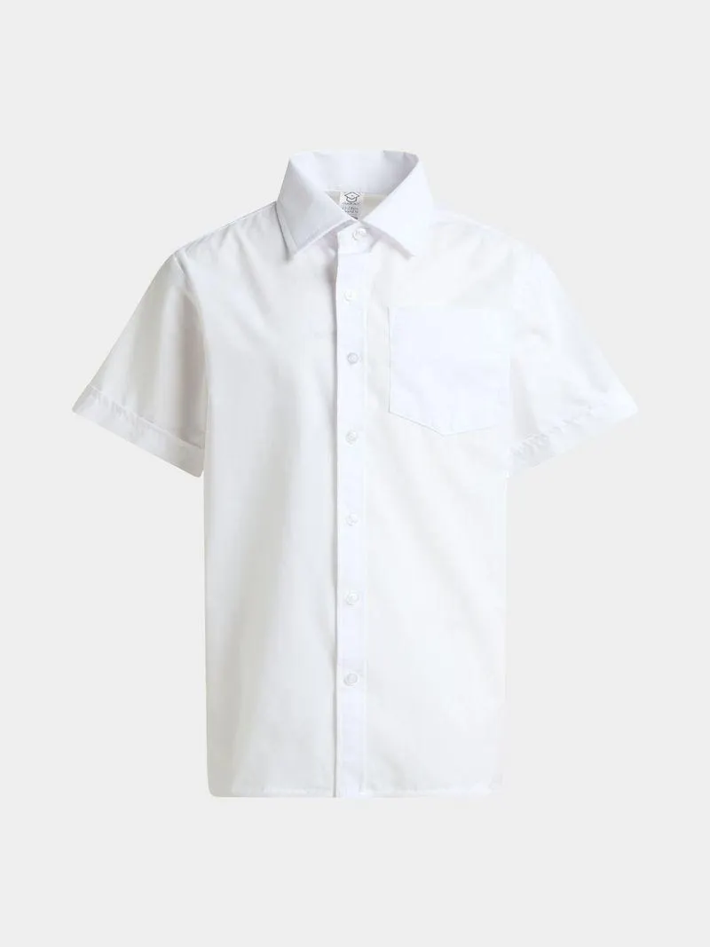 Jet Older Boys White Short Sleeve School Shirt