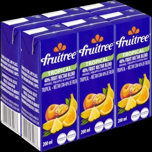 Fruitree Tropical 40% Fruit Nectar Blend 6 x 200ml