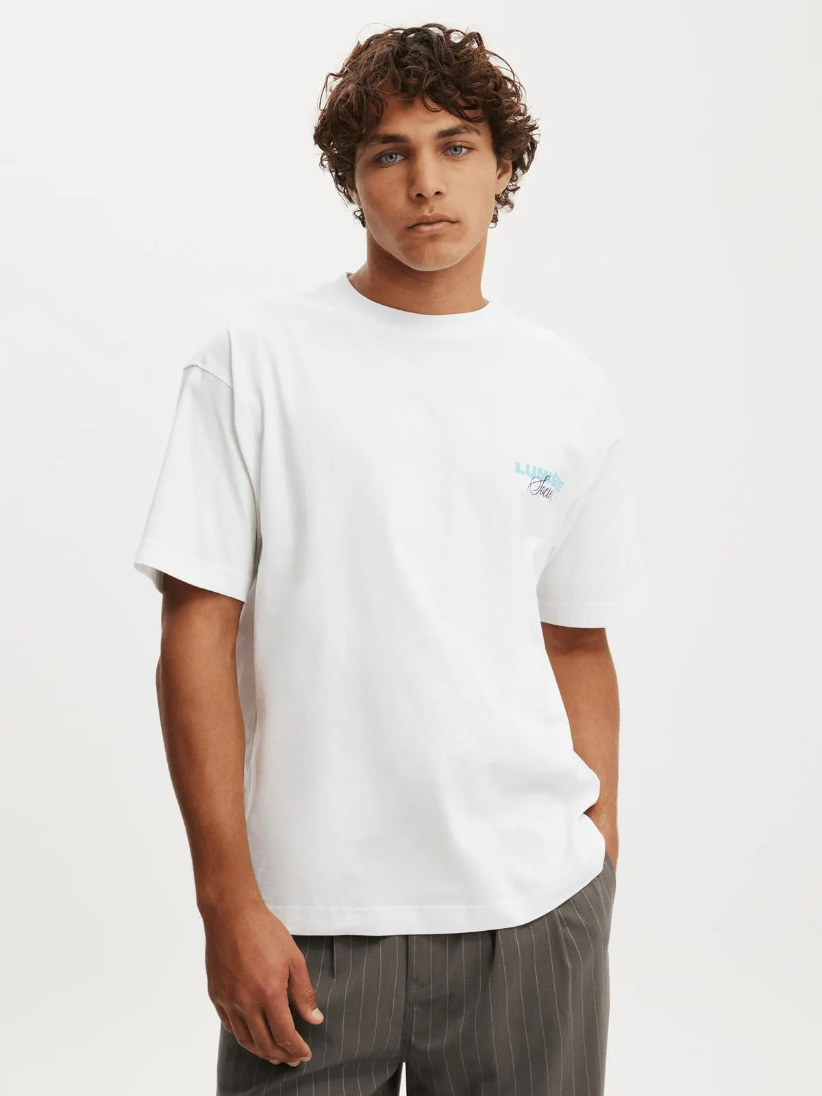 Men's Cotton On White Box Fit Print T-shirt