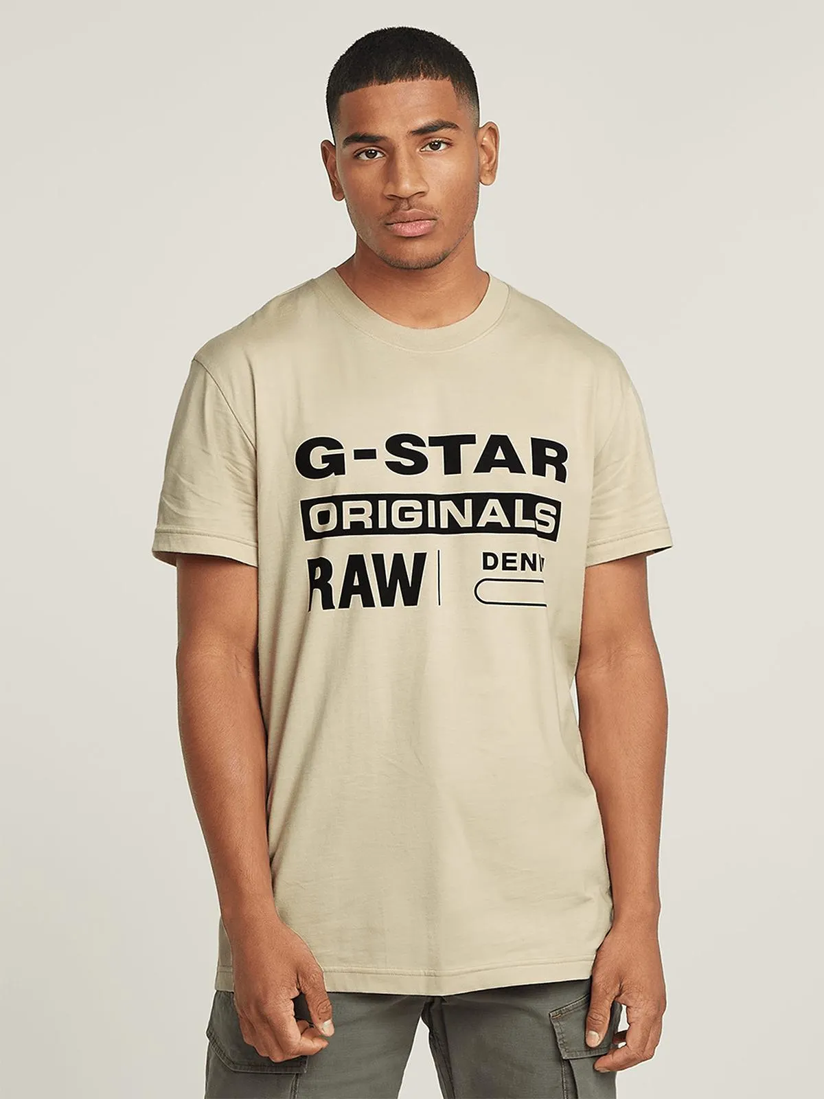 G-Star Men's Originals Light Brown T-shirt