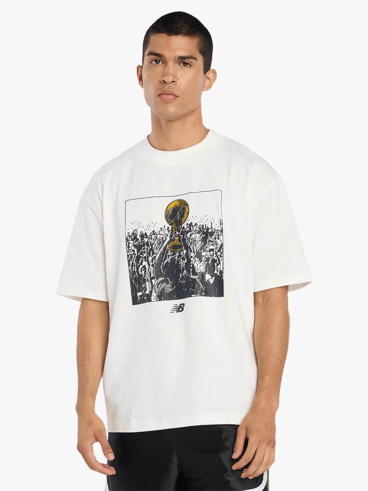 New Balance Men's Hoops Championship Graphic Sea Salt T-shirt