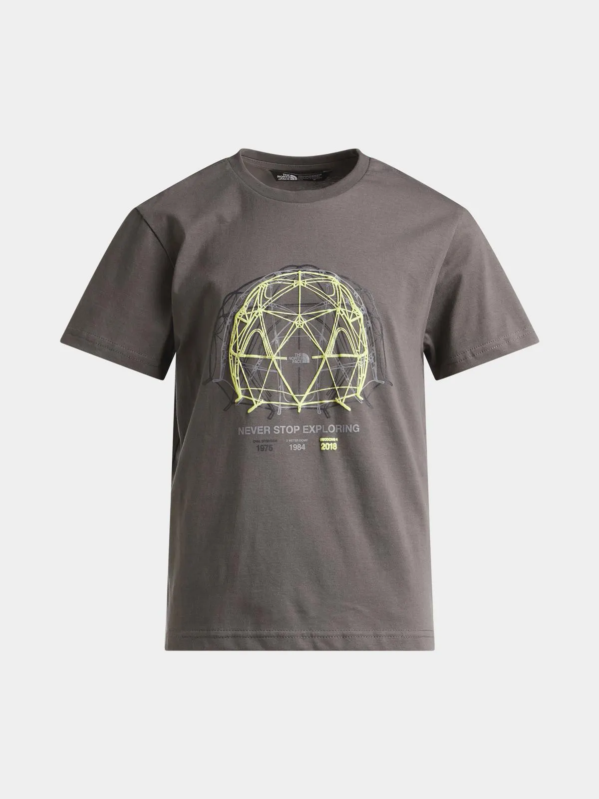 The North Face Boys Youth Digi Dome Graphic Grey T-shirt