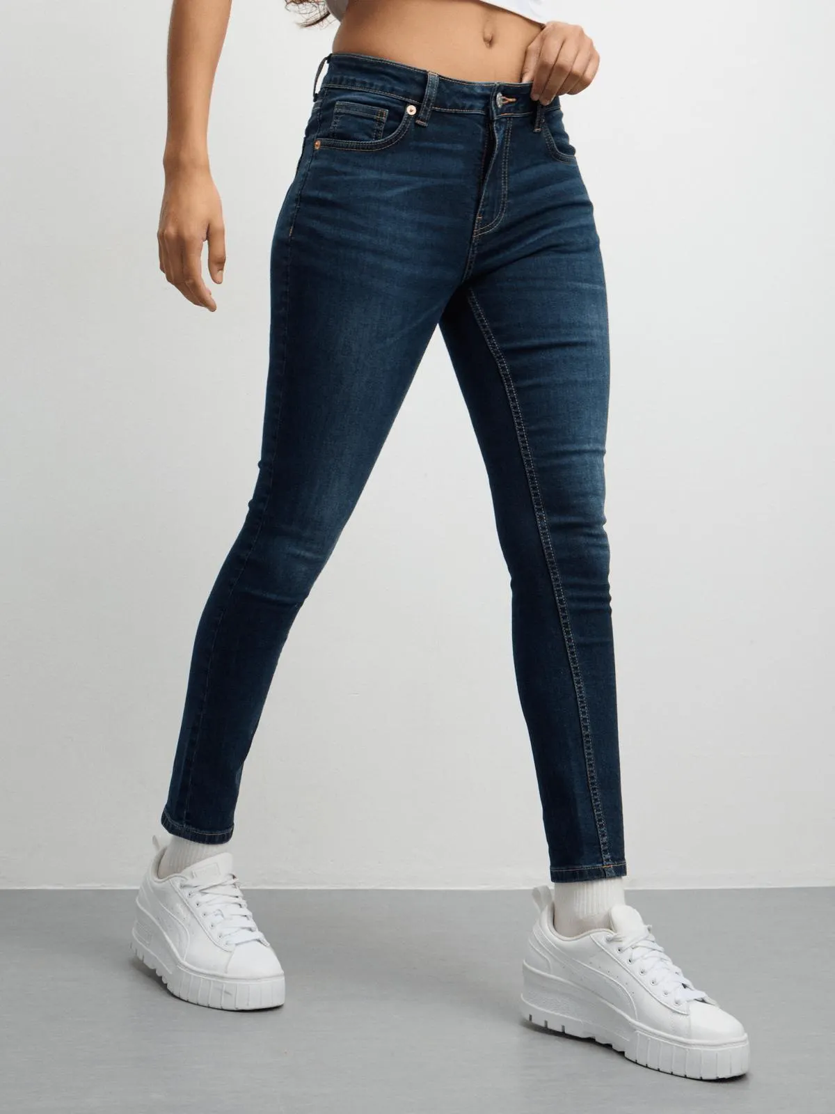 Redbat Women's High Rise Super Skinny Dark Wash Jeans