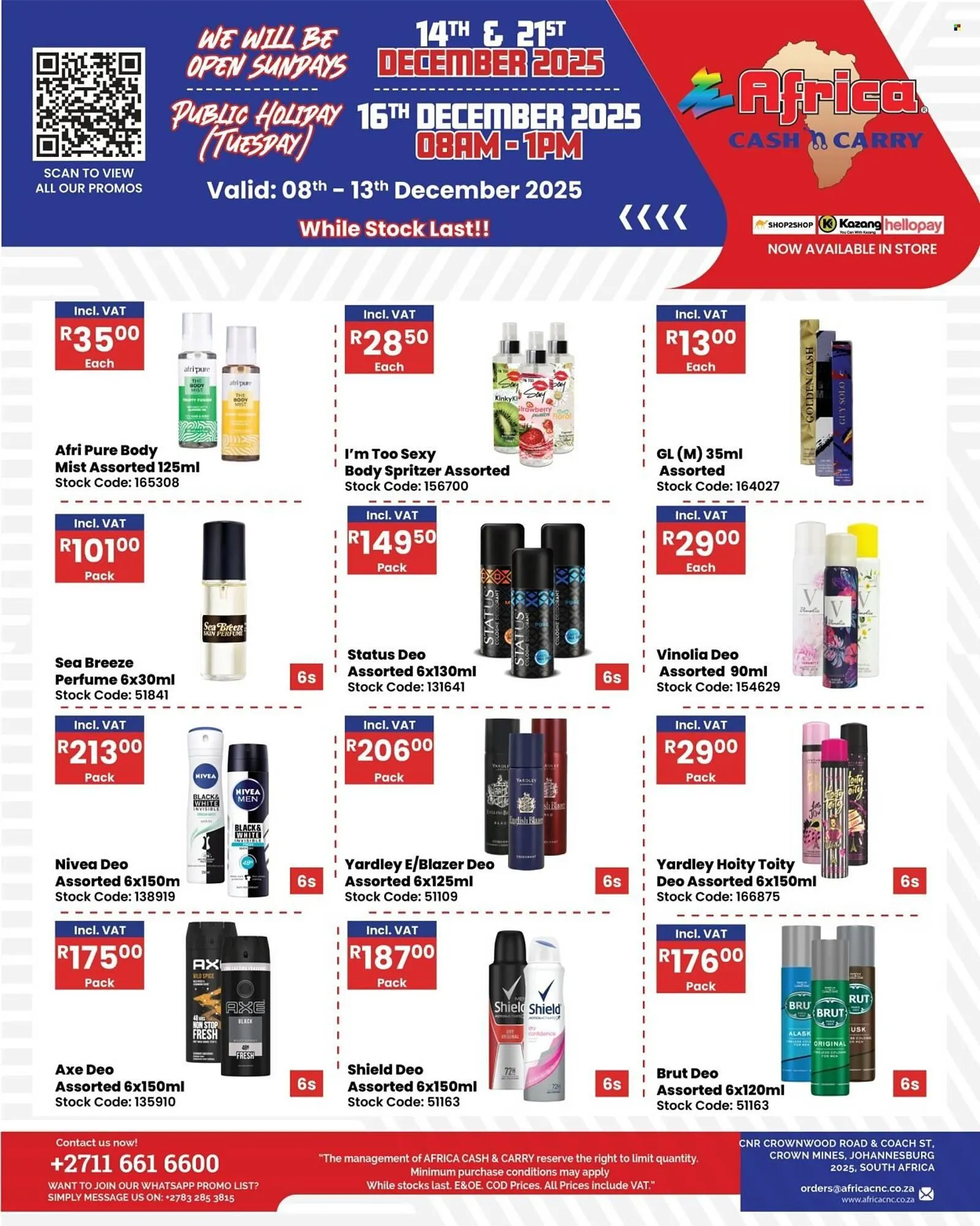 Africa Cash and Carry catalogue from 8 December to 13 December 2025 - Catalogue Page 1