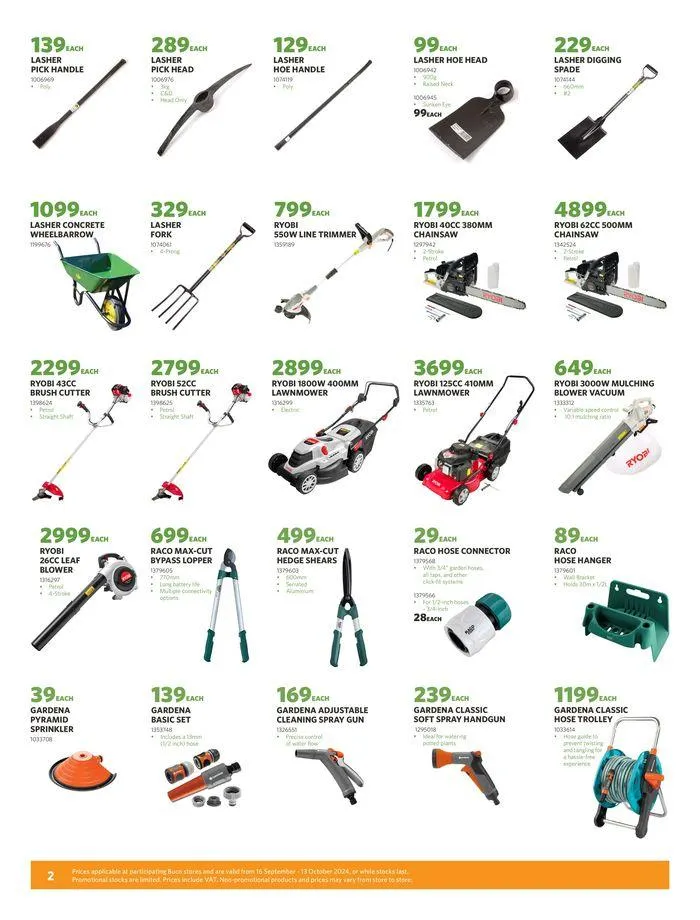 BUCO Garden Promotion from 17 September to 13 October 2024 - Catalogue Page 2
