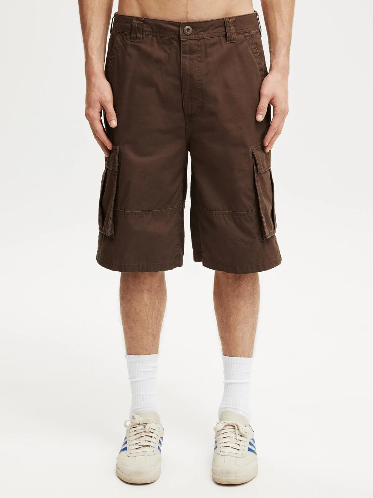 Men's Cotton On Brown Baggy Cargo Shorts