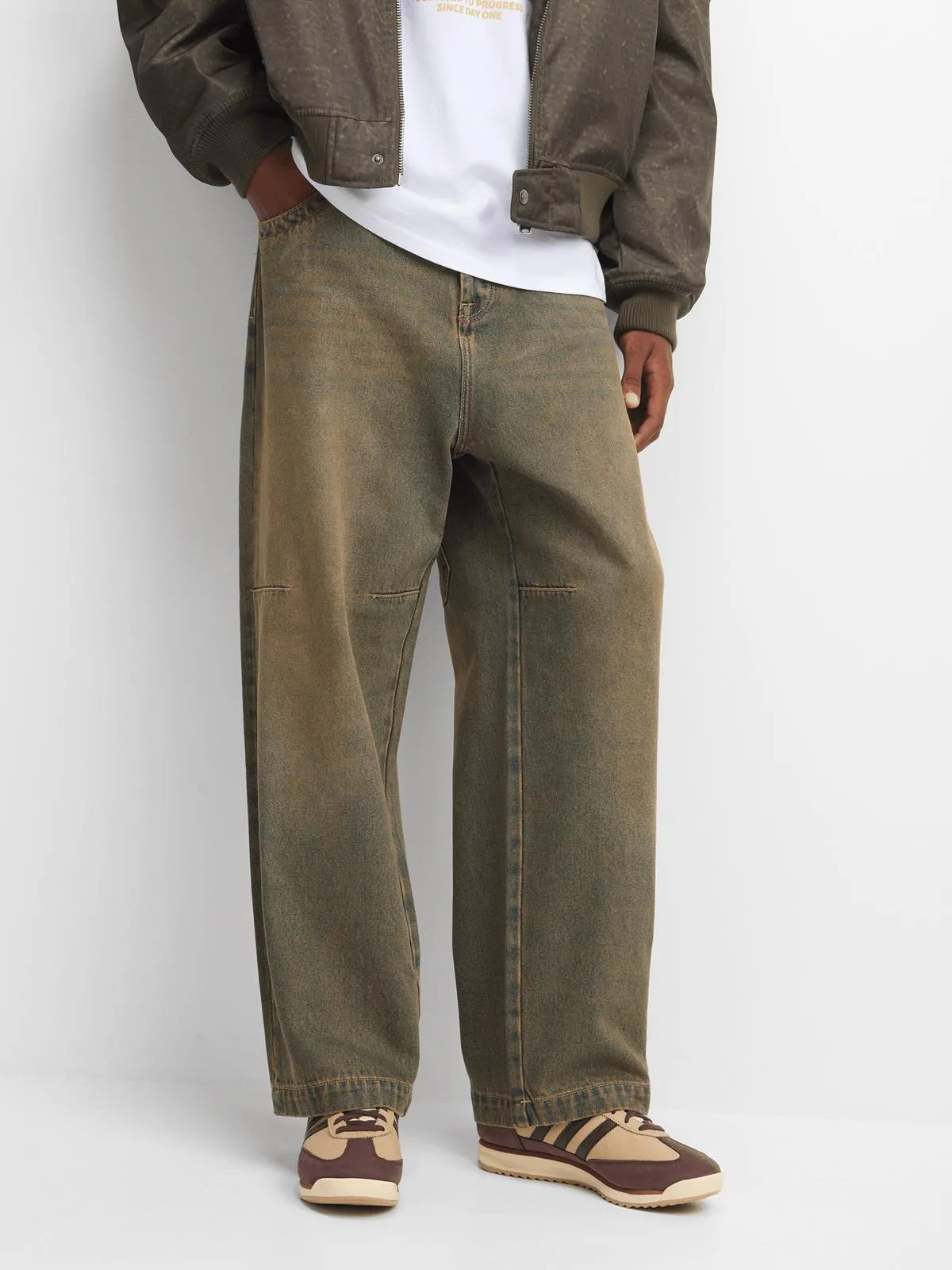 Redbat Men's Muddy Blue Stain Baggy Carpenter Jeans