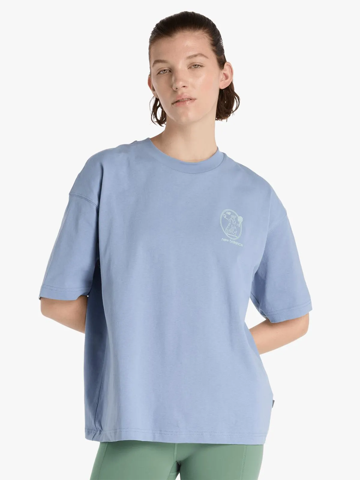 New Balance Women's Debut Vase Blue T-Shirt