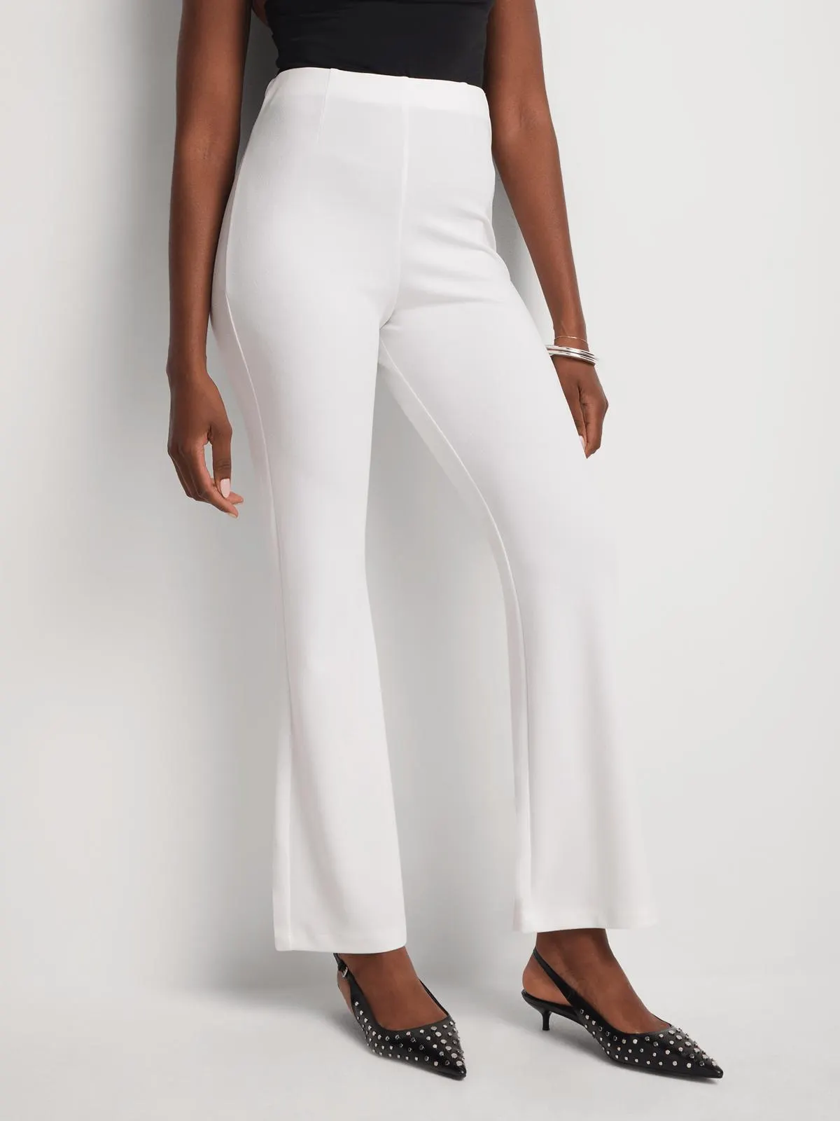 Skinny Flare High Waisted Darted Pants