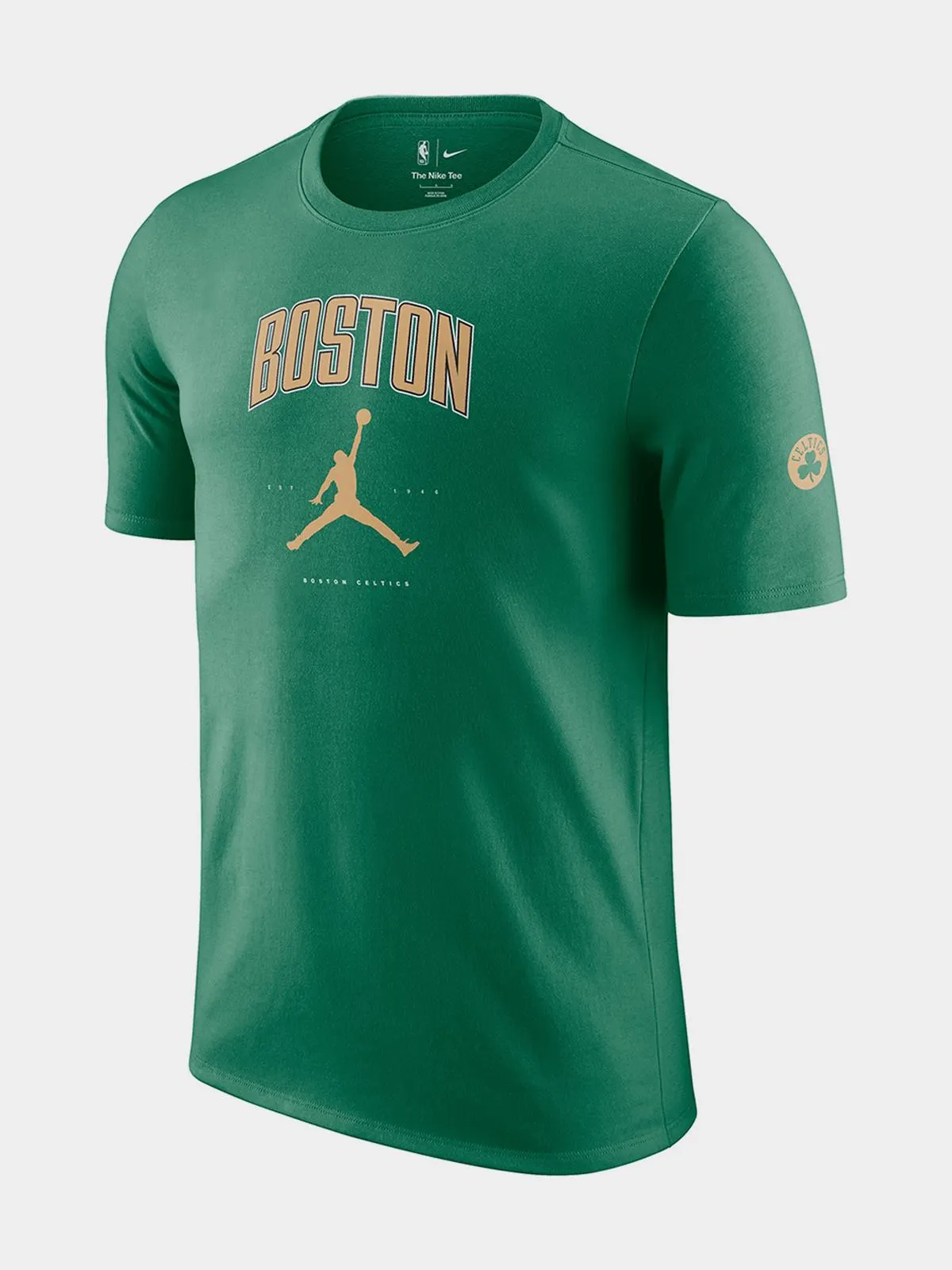 Nike Men's Boston Celtics Essential Jordan NBA Green T-Shirt