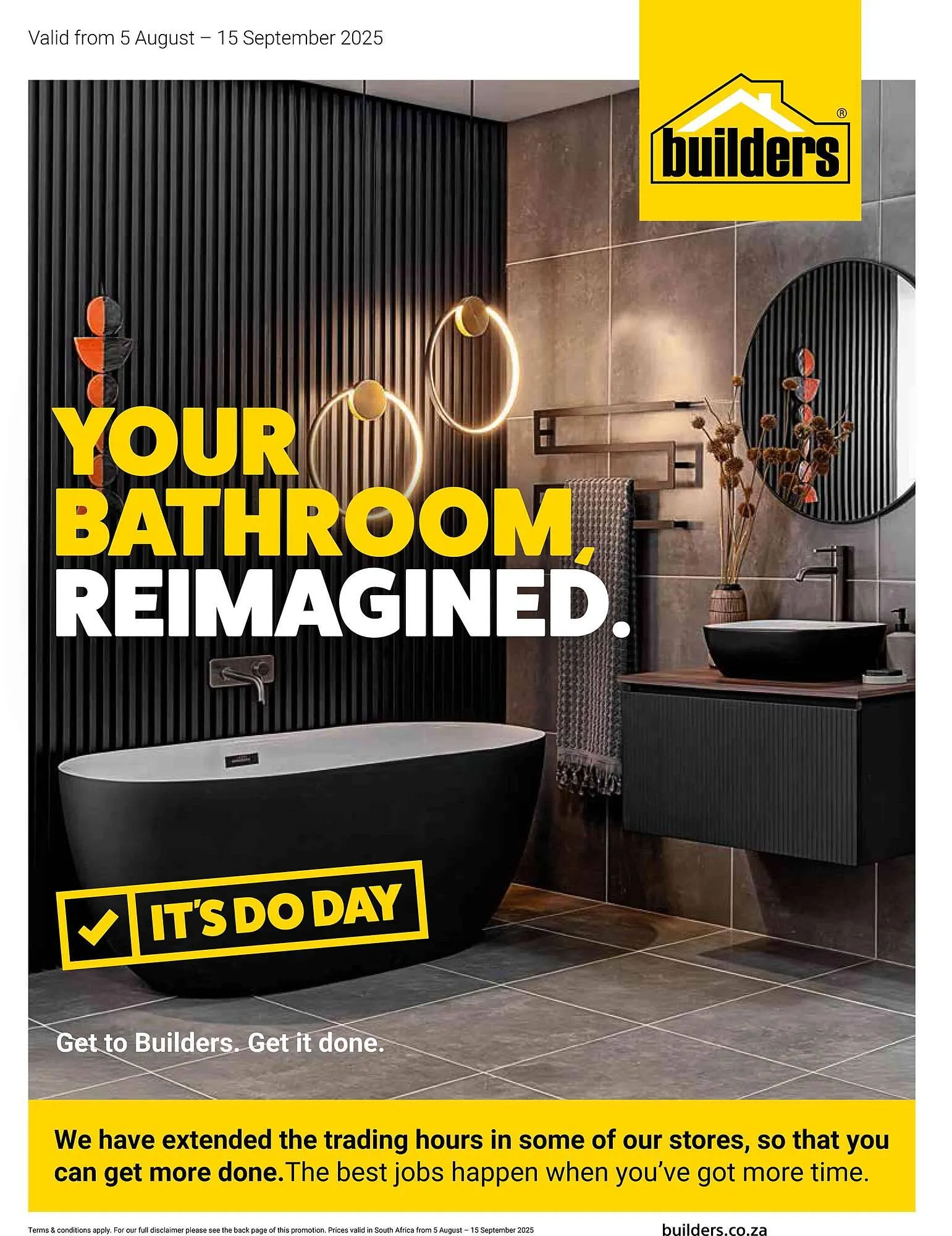 Builders Warehouse catalogue from 5 August to 15 September 2025 - Catalogue Page 1