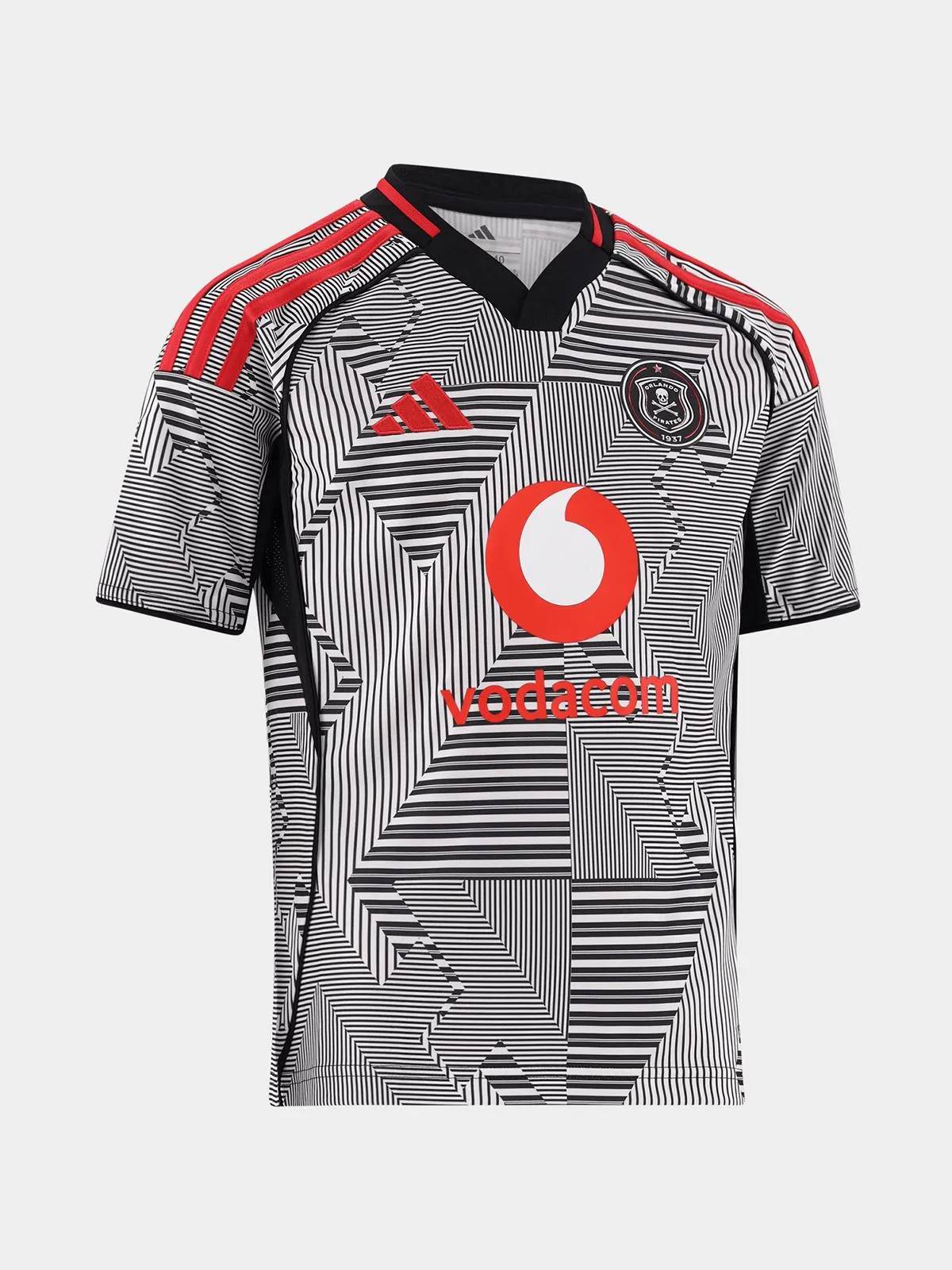 adidas Mens Orlando Pirates Away 25/26 Black/White Stadium Jersey