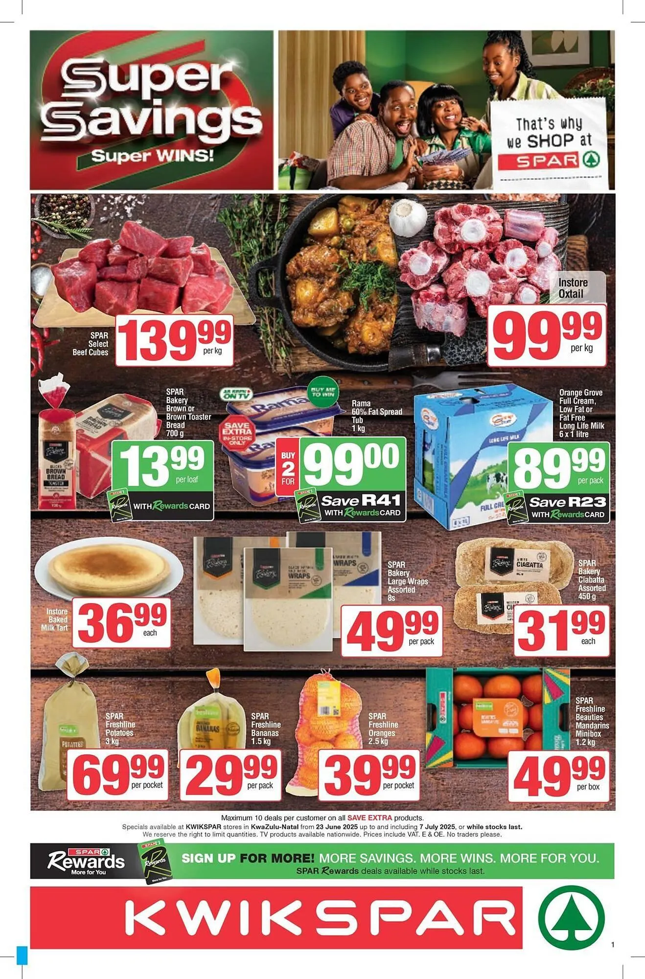 KwikSpar catalogue from 23 June to 7 July 2025 - Catalogue Page 1