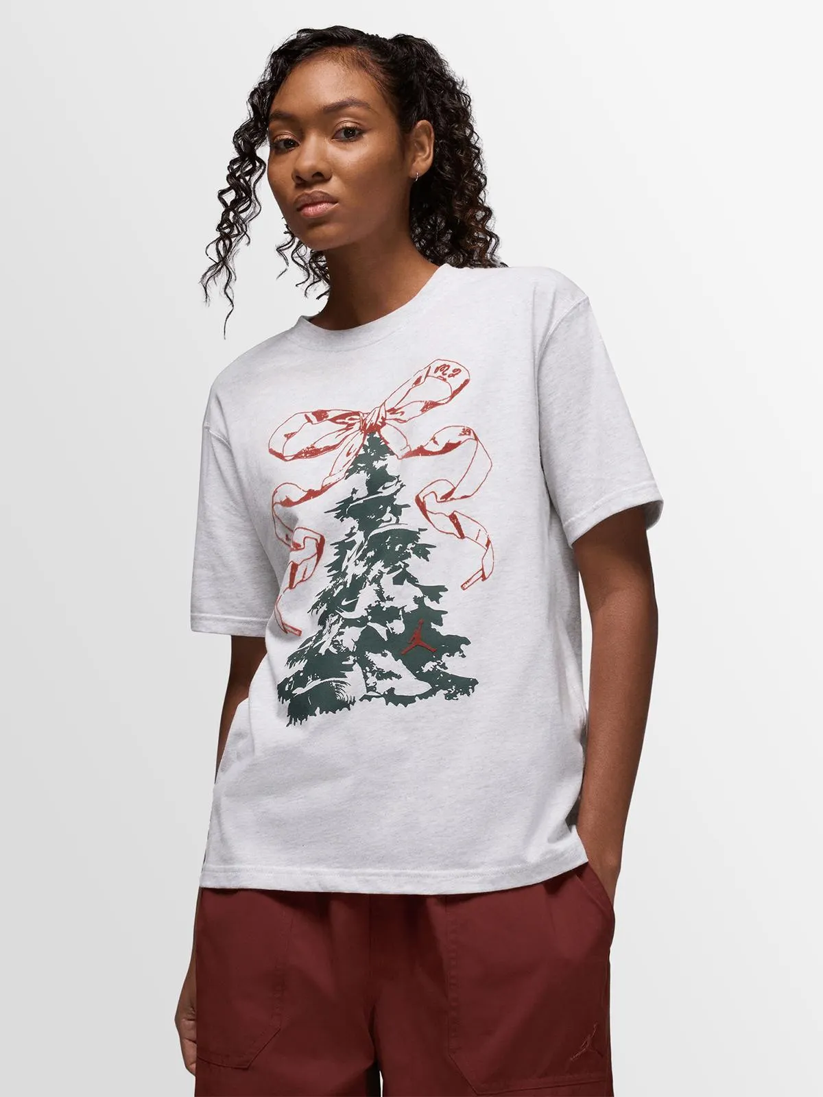 Jordan Women's Brookly GFX Birch Heather Black T-shirt