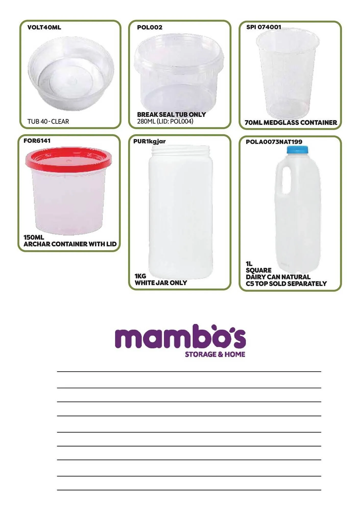 Mambo's Plastics Warehouse catalogue from 13 November to 13 November 2025 - Catalogue Page 63