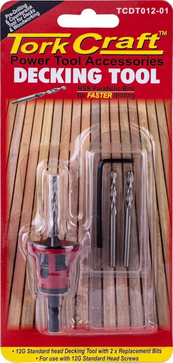 Tork Craft Decking Tool 12G Std Head Pre-Drill & Countersink