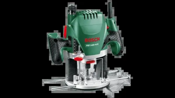 Bosch Router 1400W Collet 1/4in 6mm 8mm Plunge 55mm DIY POF1400ACE