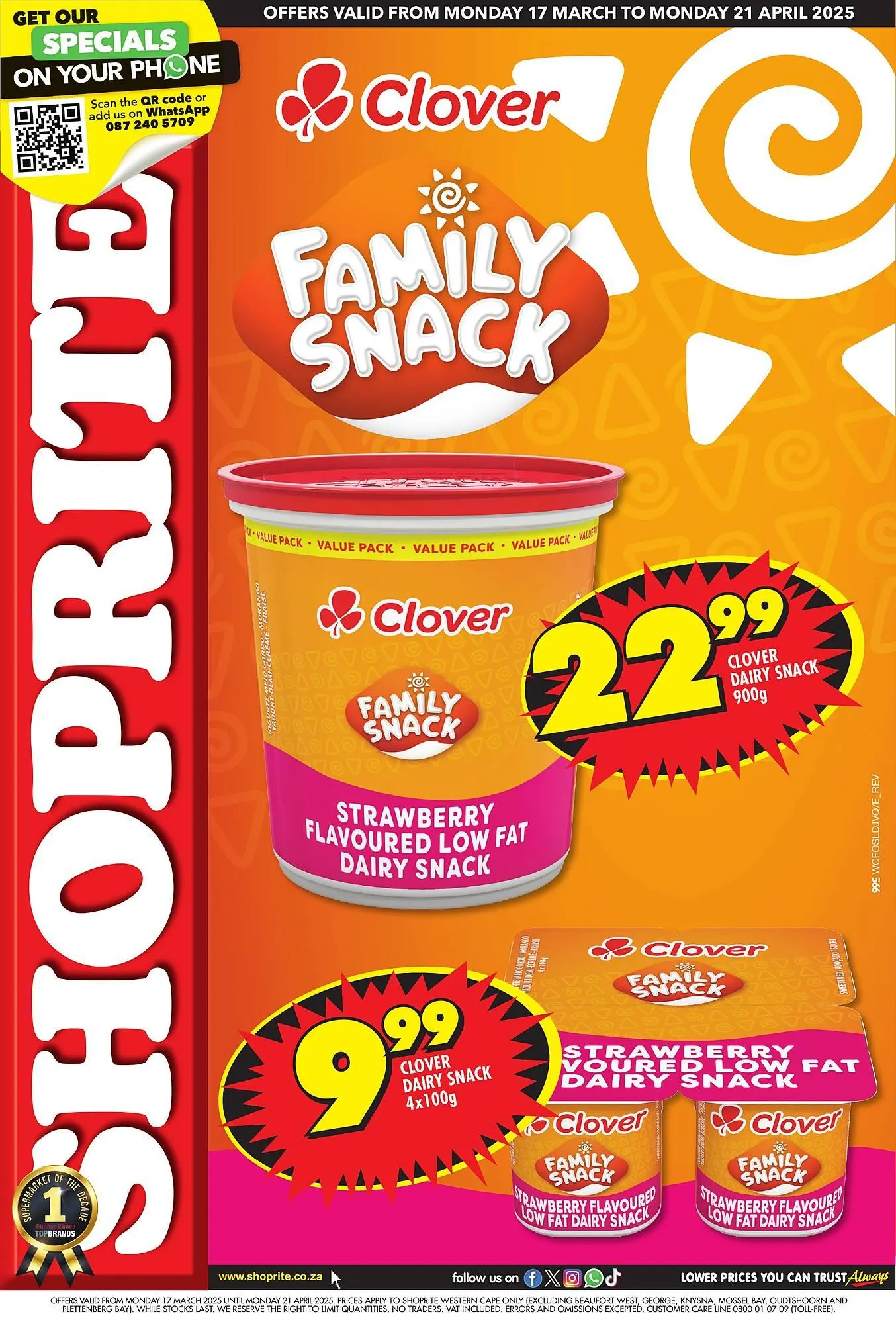 Shoprite catalogue from 17 March to 21 April 2025 - Catalogue Page 1